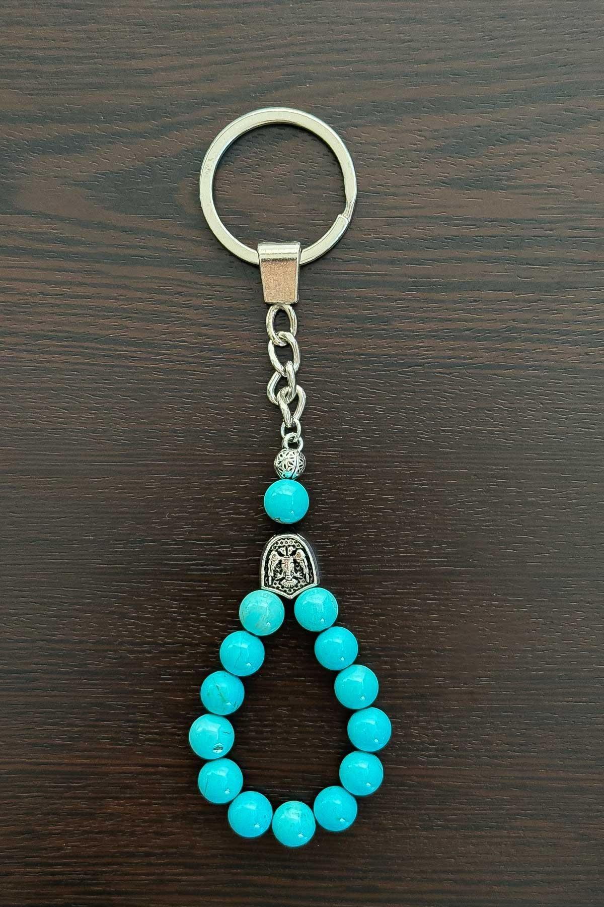 Turkuaz Taşı Tesbih Anahtarlık