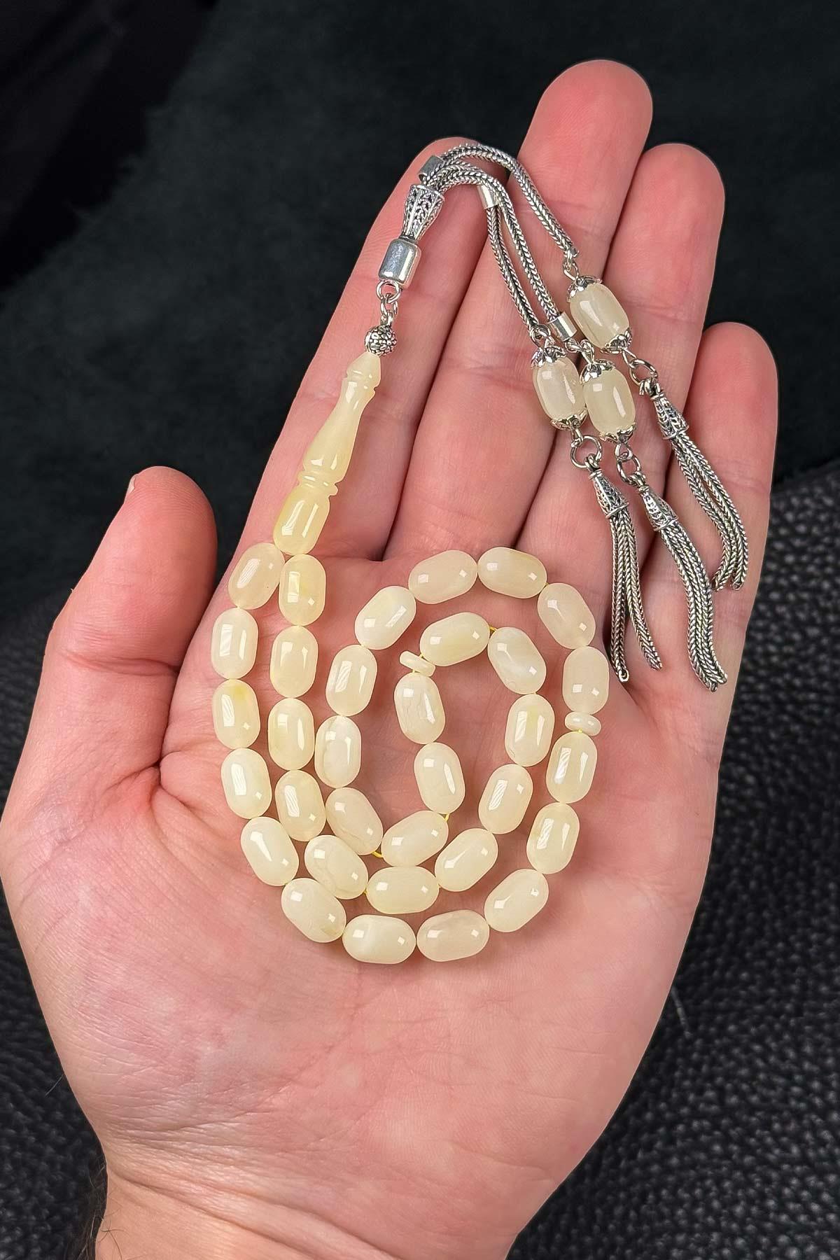 Usta İşçilik Kaya Damla Kehribar Tesbih - TesbihKenti