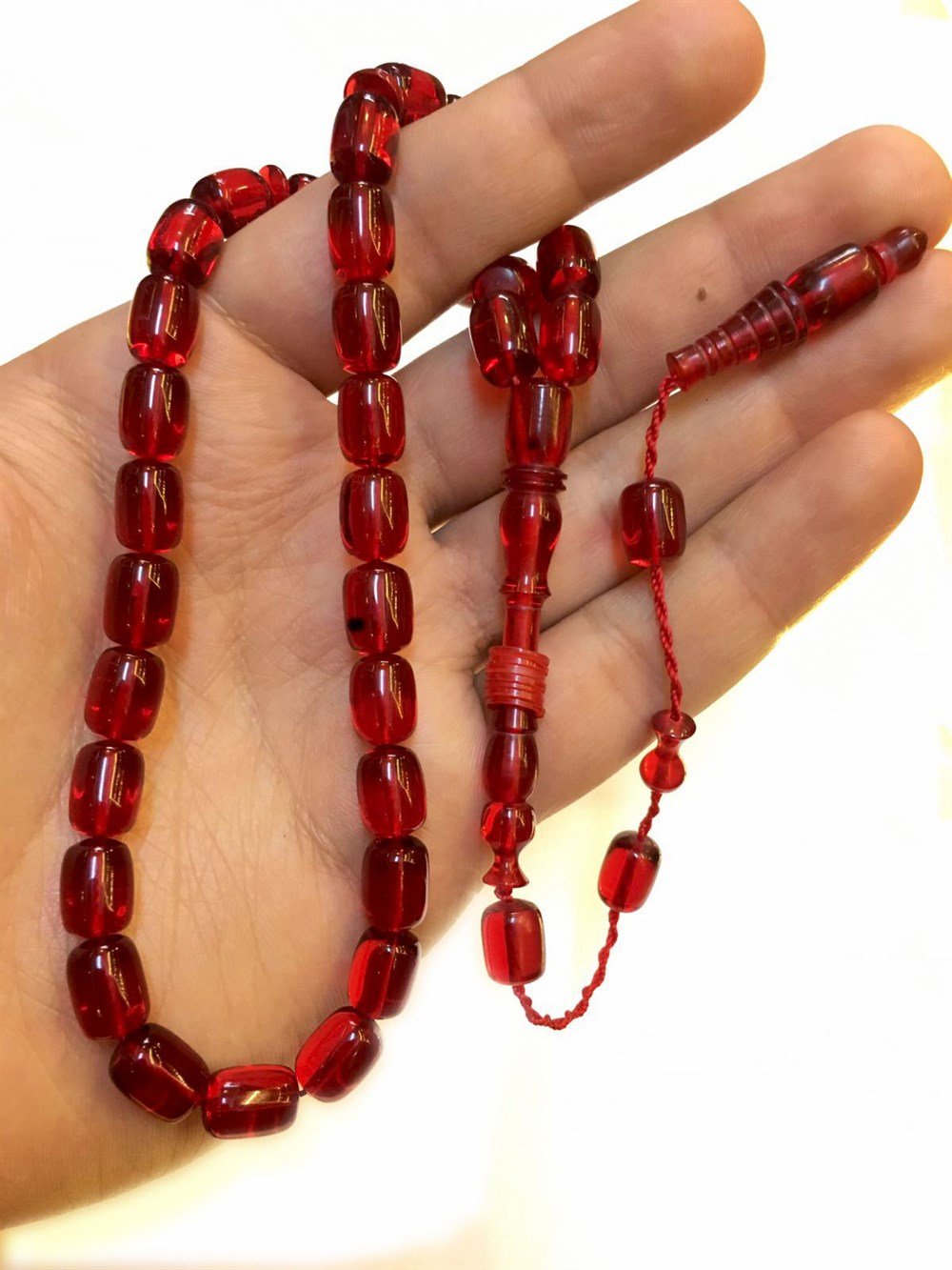 Usta Yapımı 7 Halkalı Ateş Kehribarı