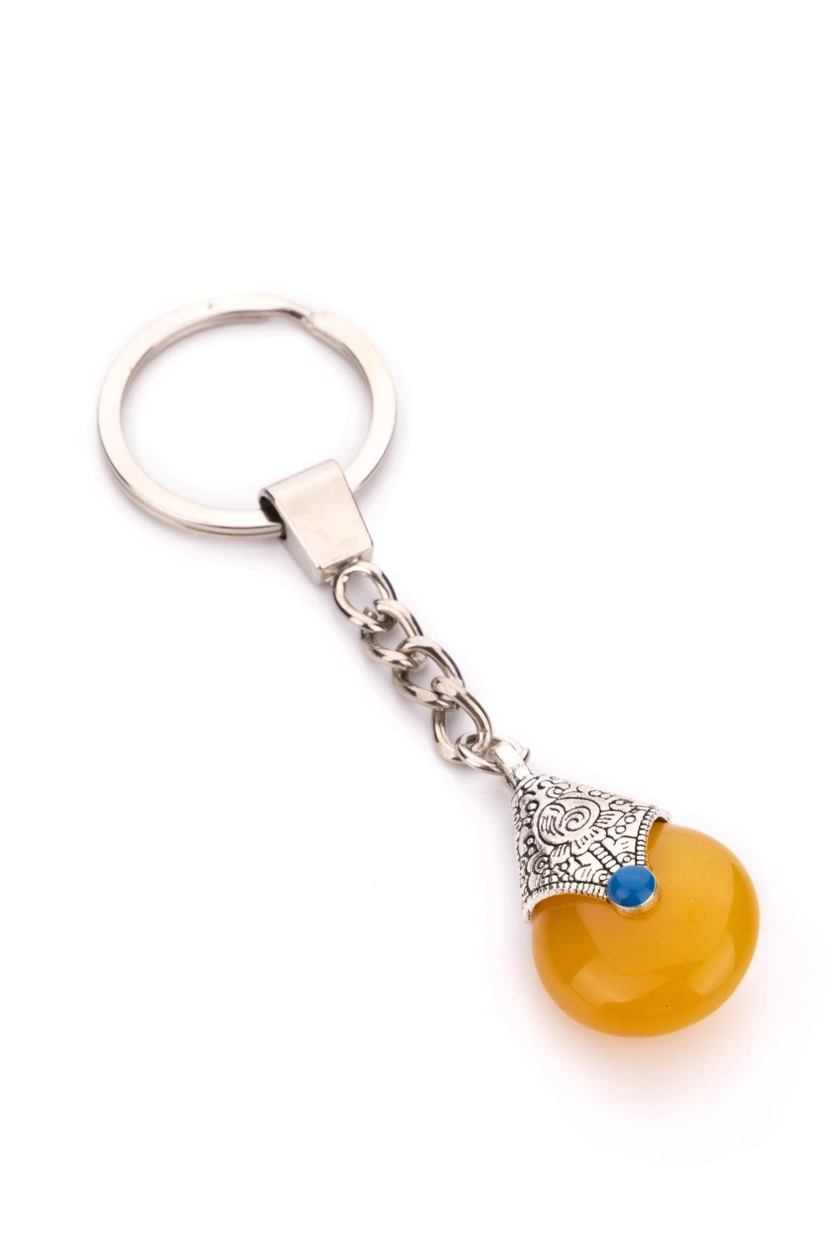 Yuvarlak Turuncu Renk Anahtarlık