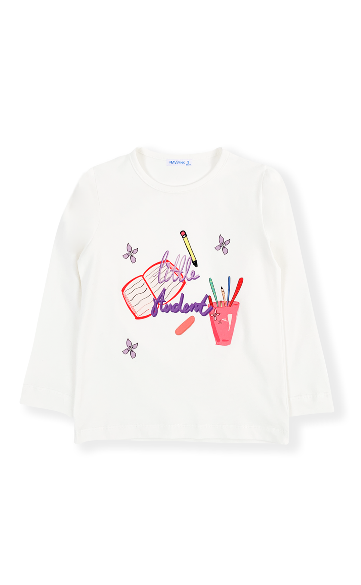 2101005 Kız Çocuk Uzun Kol T-Shirt Ekru