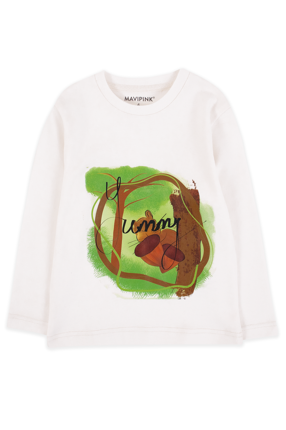 230901016 Erkek Yummy Uzun Kol T-Shirt Ekru