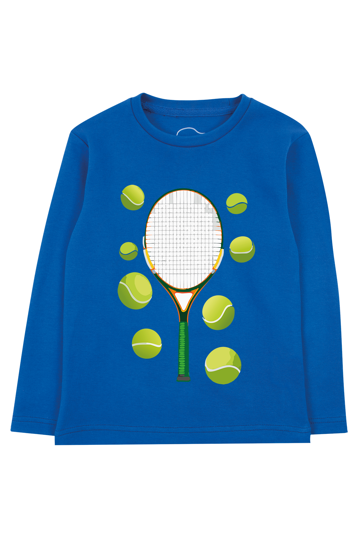 241040016 Erkek Çocuk Tennis Uzun Kol T-Shirt Sax