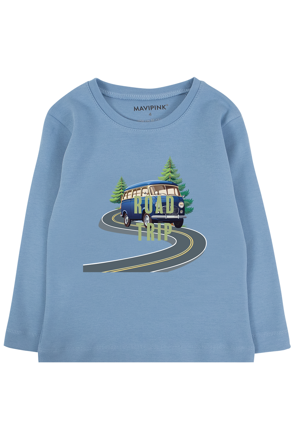 241040019 Erkek Çocuk Road Trip Uzun Kol T-Shirt Gök Mavisi