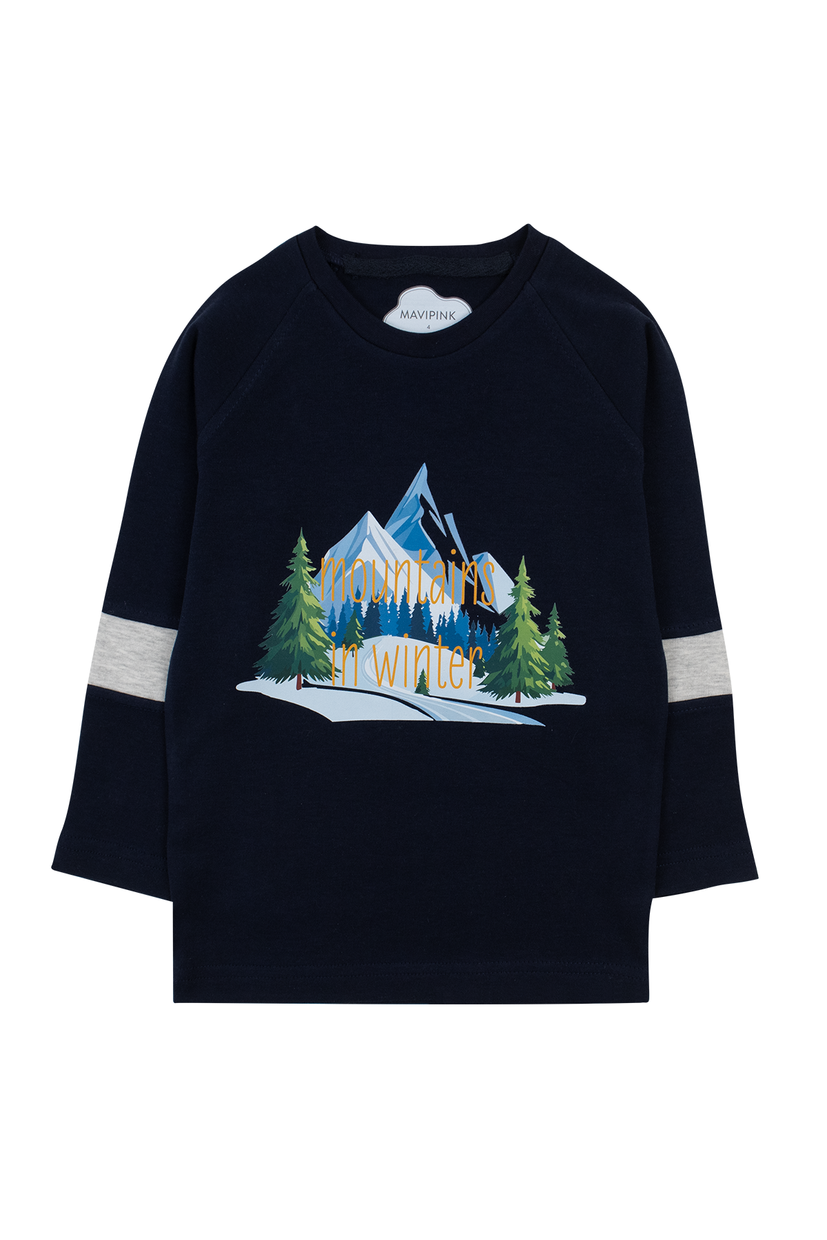 24104008 Erkek Çocuk Mountain Winter Uzun Kol T-Shirt Lacivert
