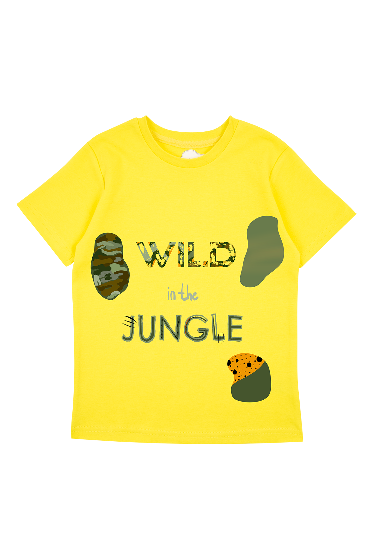 24SS0416 Wild Jungle Baskılı Tişört Sarı