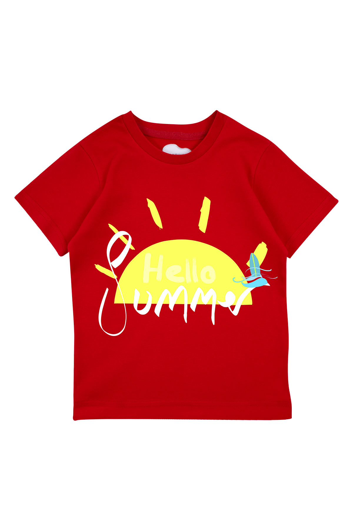 24SS0426 Hello Summer Baskılı Tişört Kırmızı