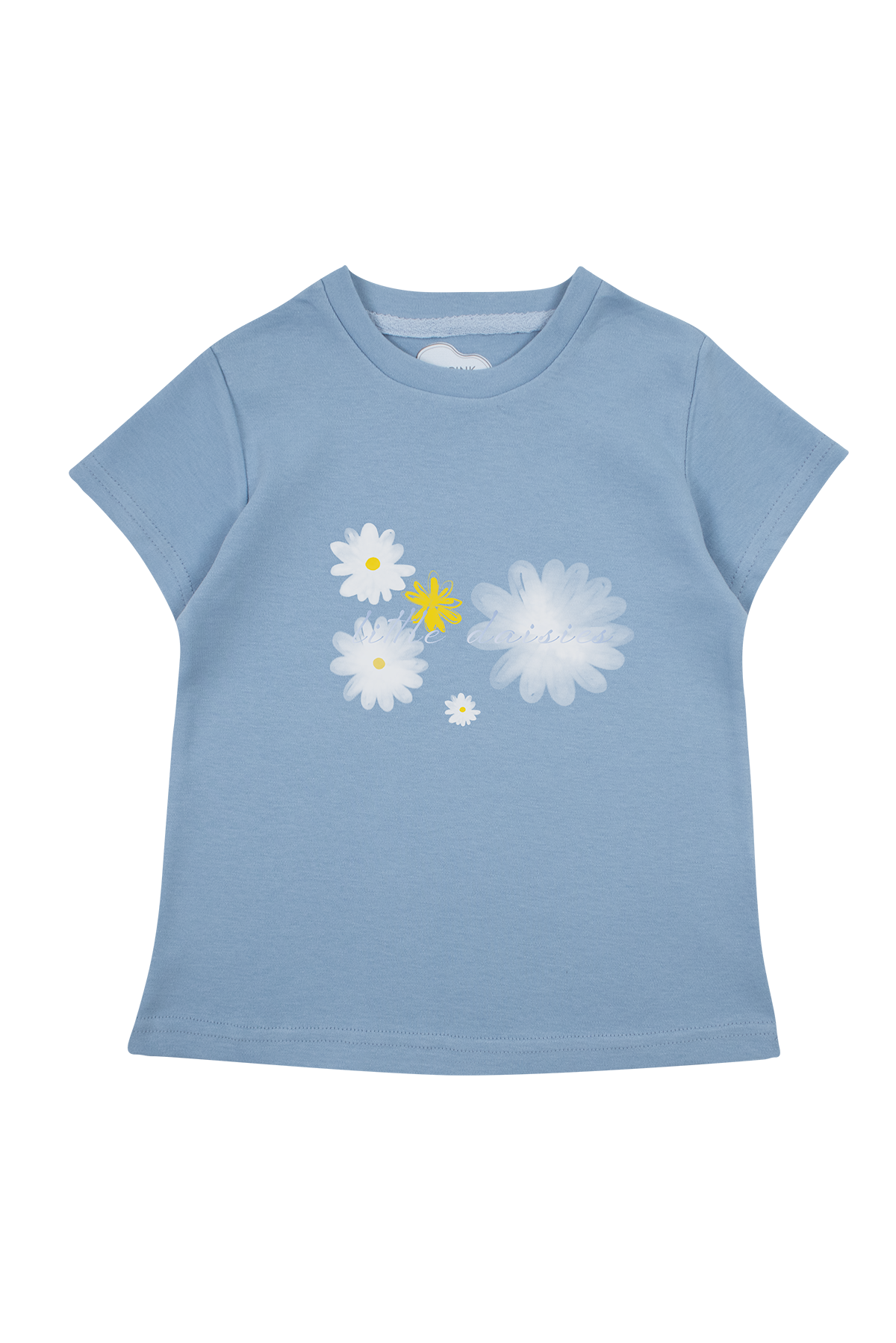 24SS0434 Love Daisies Baskılı Tişört Mavi
