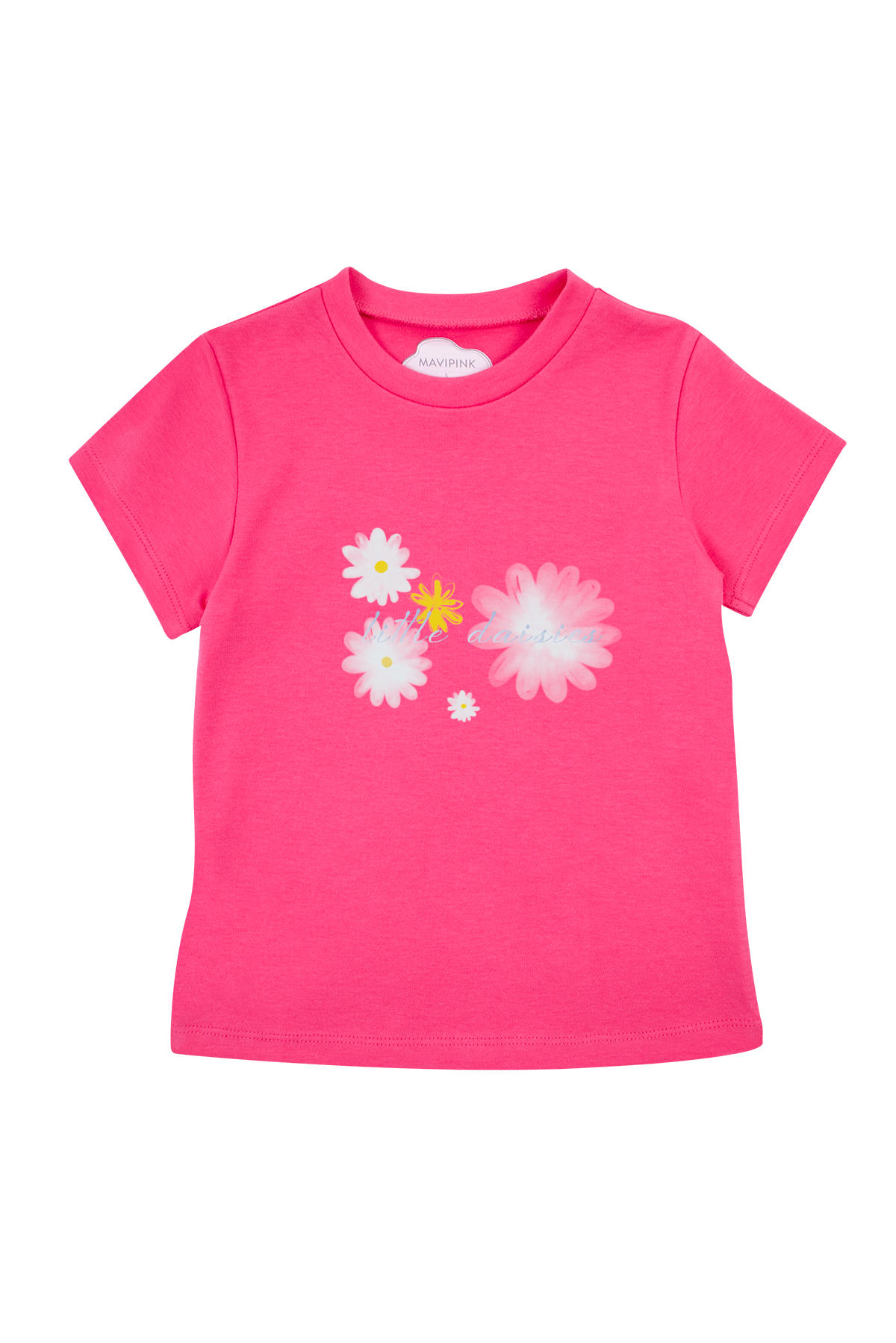 24SS0435 Little Daisies Baskılı Tişört Fuşya