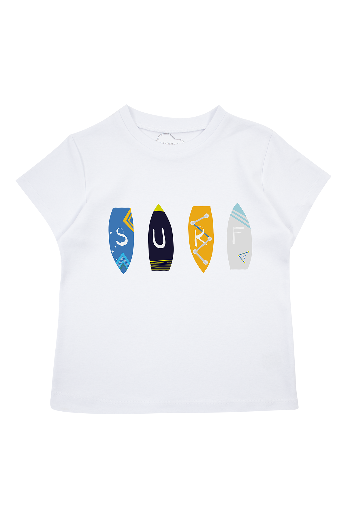 24SS0443 Surf Baskılı Tişört Beyaz