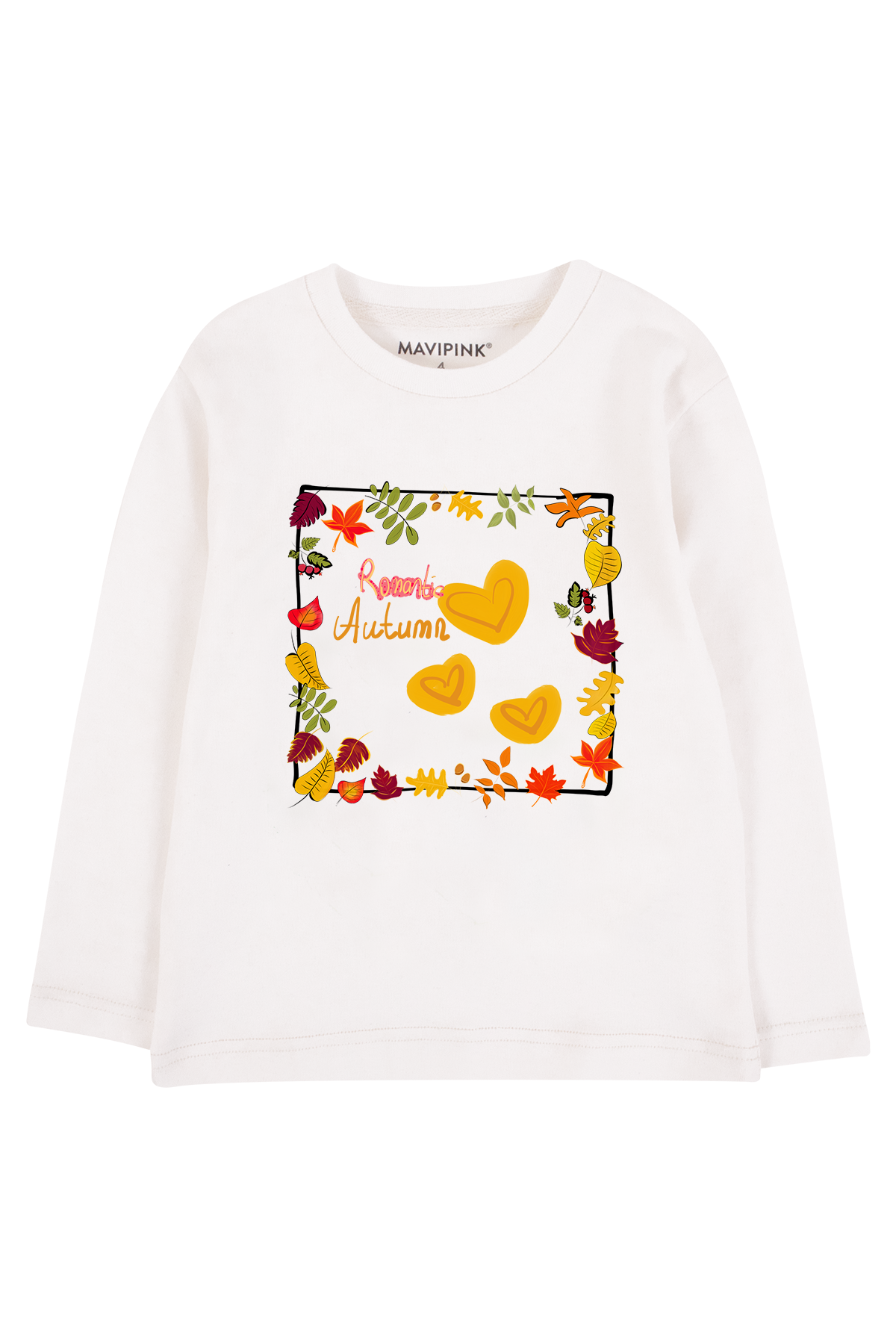 Mavipink 2101022 Kız Çocuk Uzun Kol T-Shirt Ekru