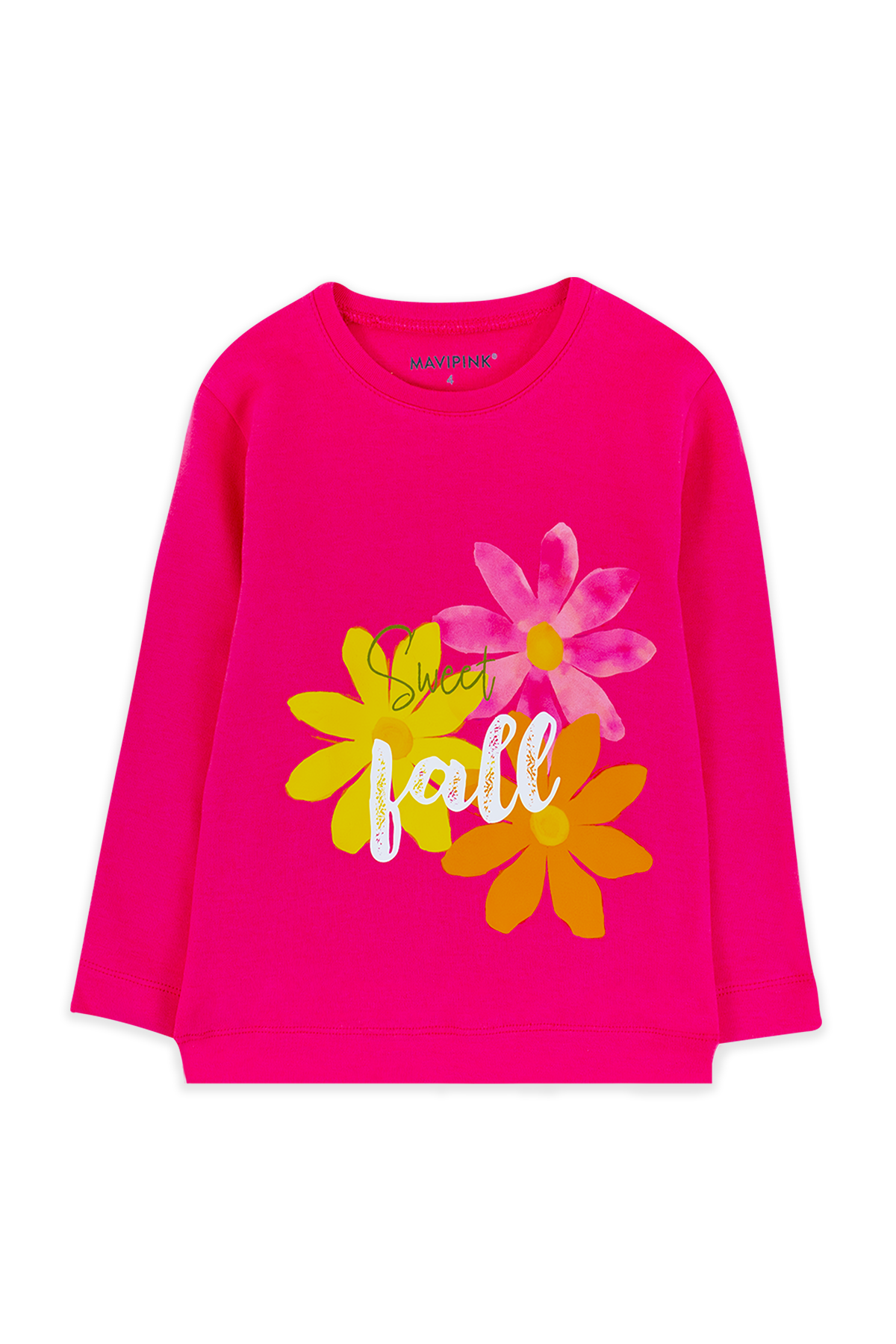 Mavipink 242040022 Kız Sweet Fall Uzun Kol T-Shirt Fuşya