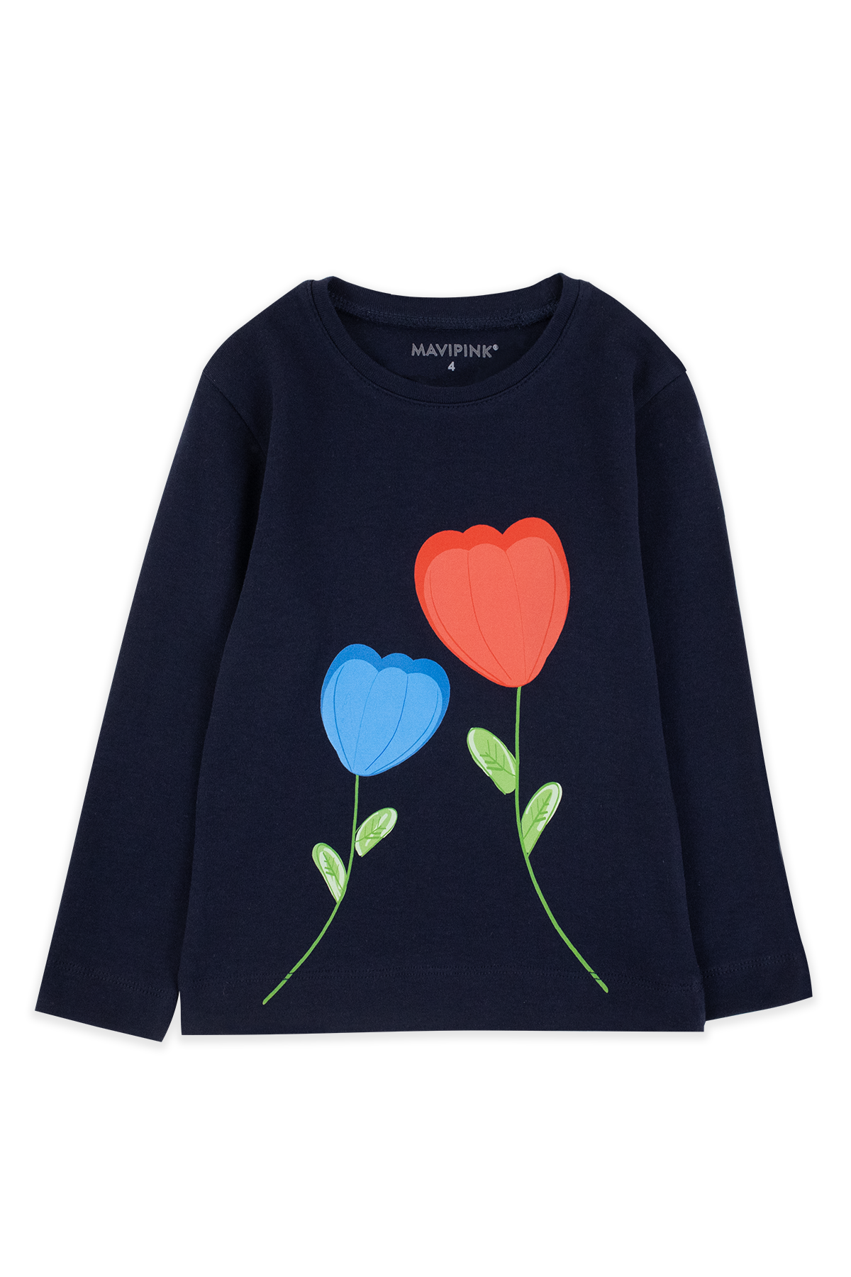 Mavipink 242040071 Kız Gorgeous Uzun Kol T-Shirt Lacivert