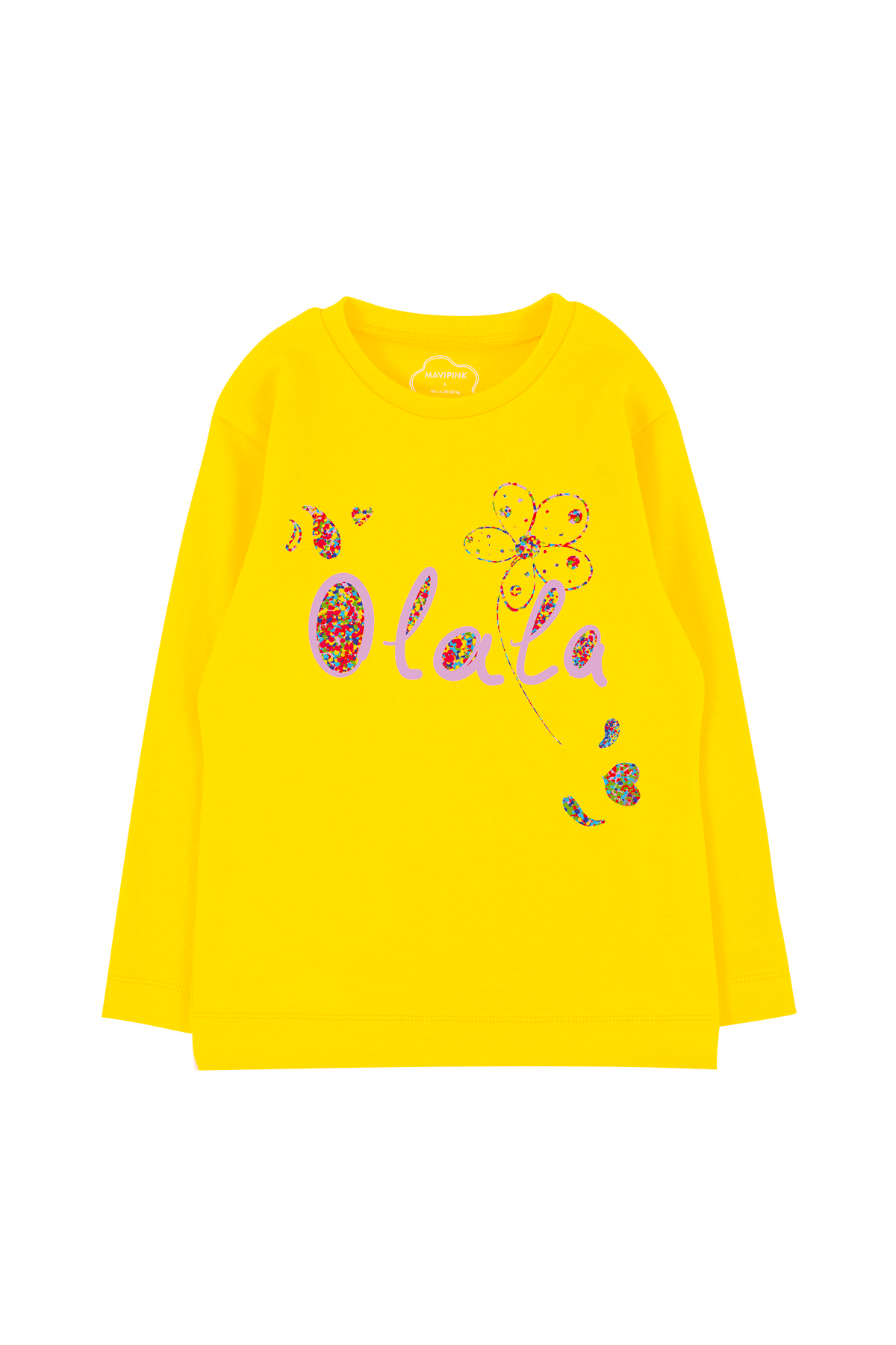 Mavipink 24SS0411 Olala Long Sleeve T-Shirt Yellow