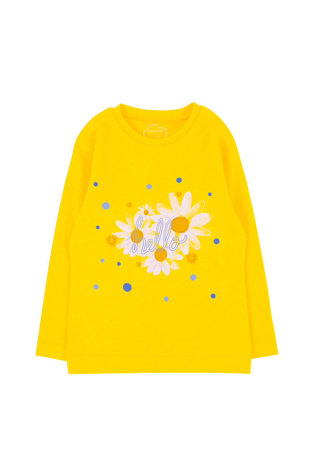 Mavipink 24SS0412 Hello Daisy Long Sleeve T-Shirt Yellow