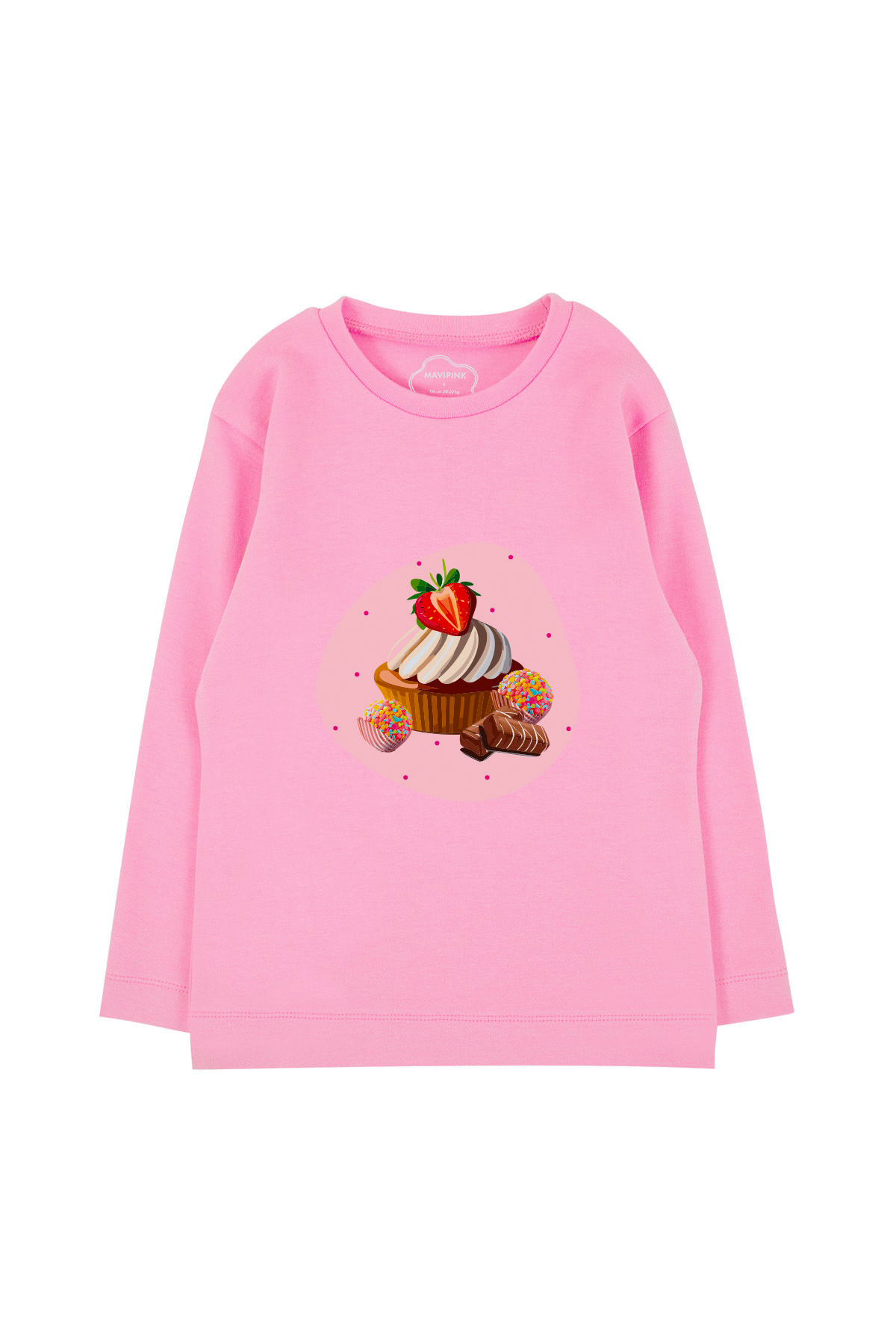 Mavipink 24SS0448 Cupcake Long Sleeve T-Shirt Pink