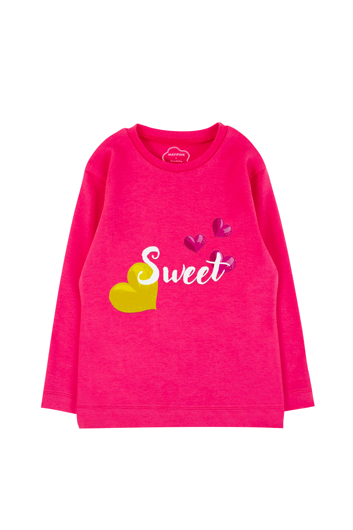Mavipink 24SS0460 Sweet Heart Long Sleeve T-Shirt Fuchsia