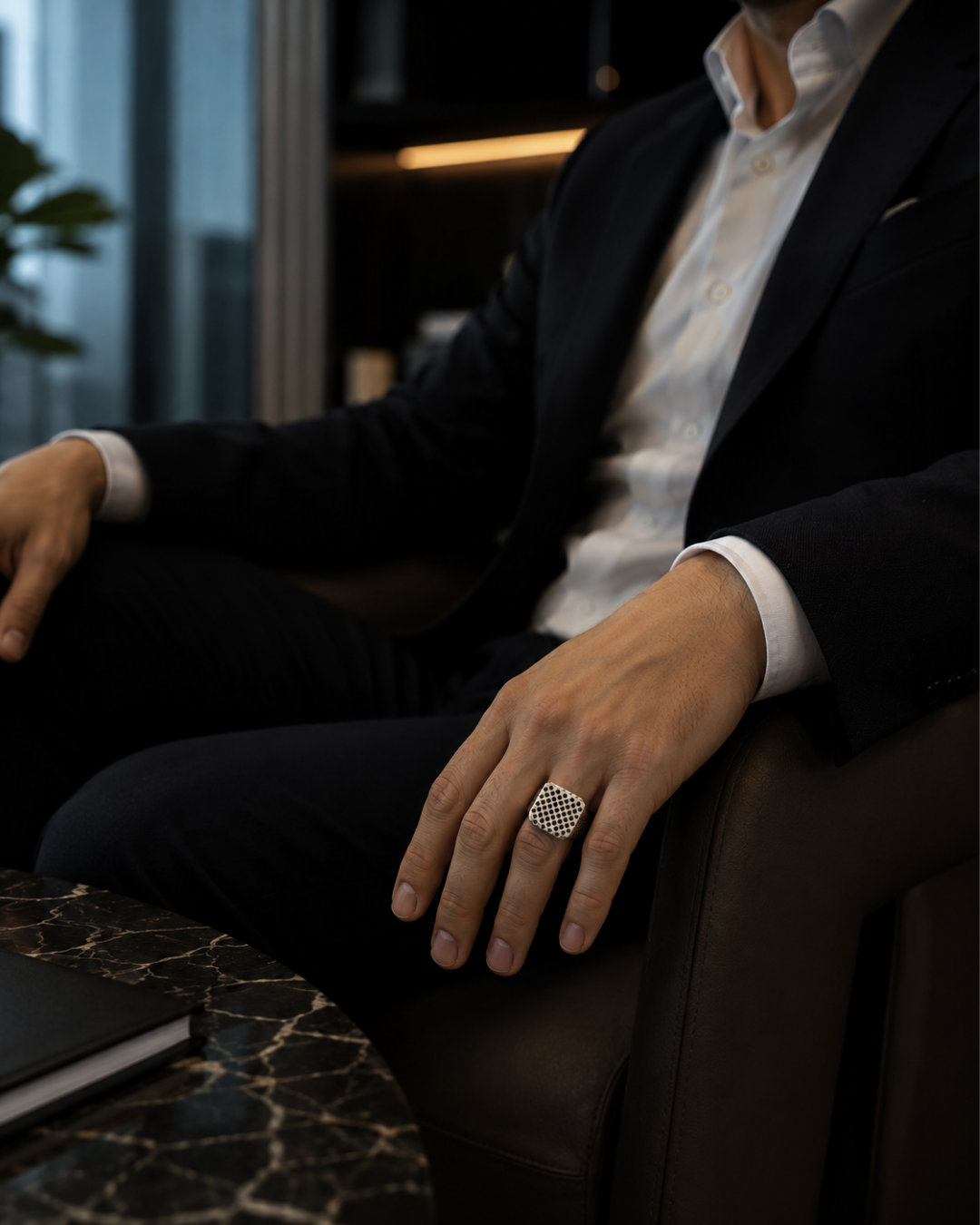 Asil Kare Gümüş Yüzük