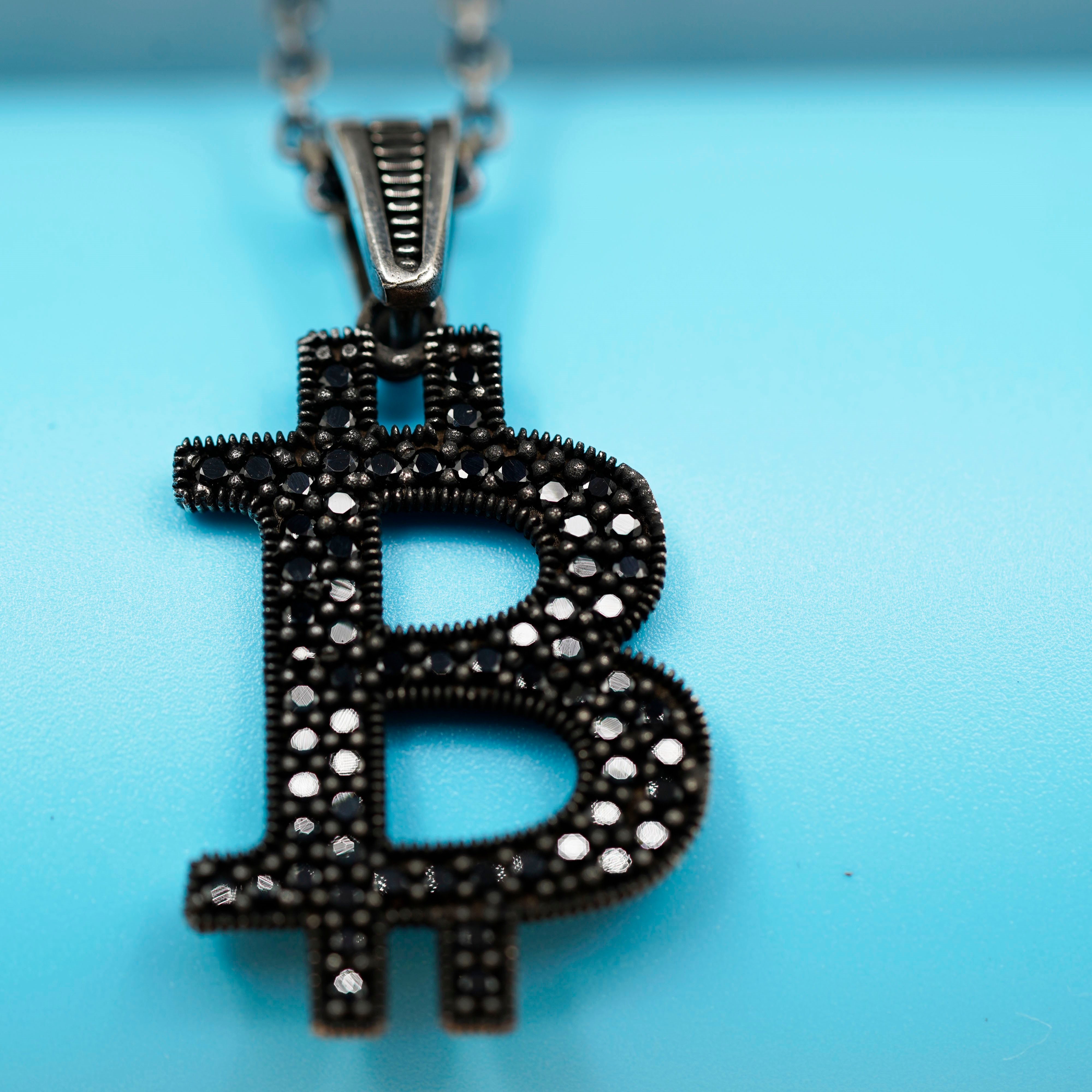 Bitcoin Gümüş Kolye
