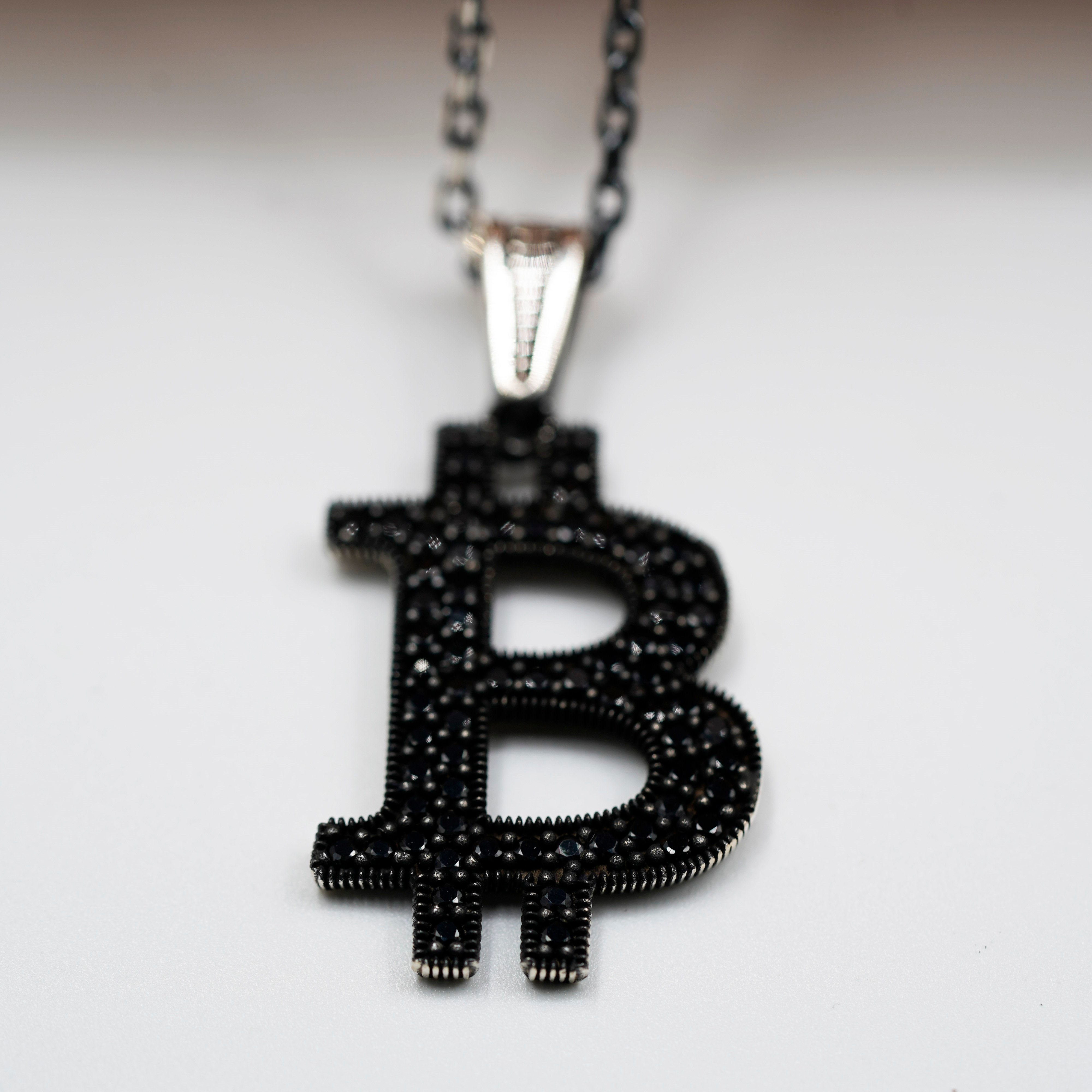 Bitcoin Gümüş Kolye