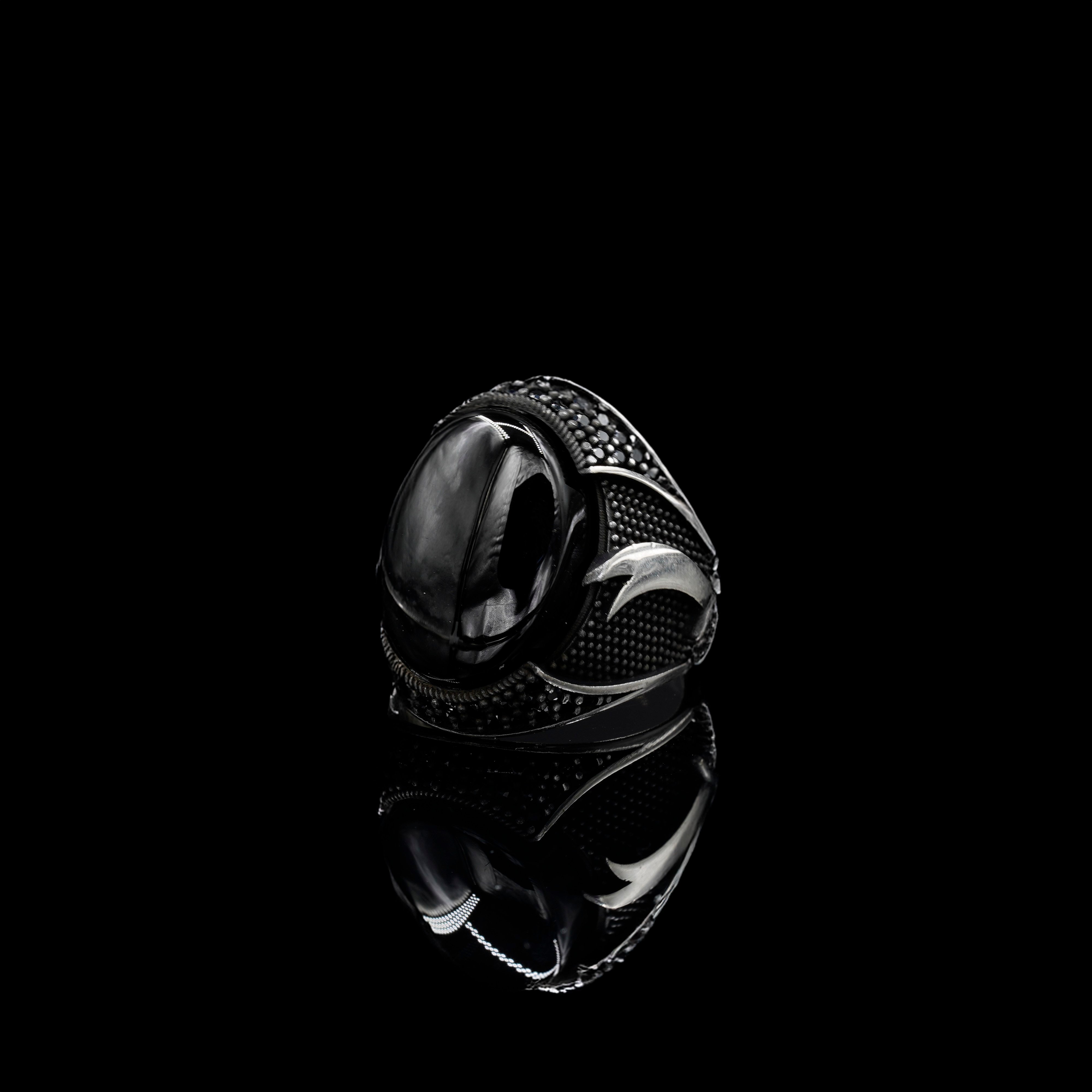 Black Stone Zulfikar Ring
