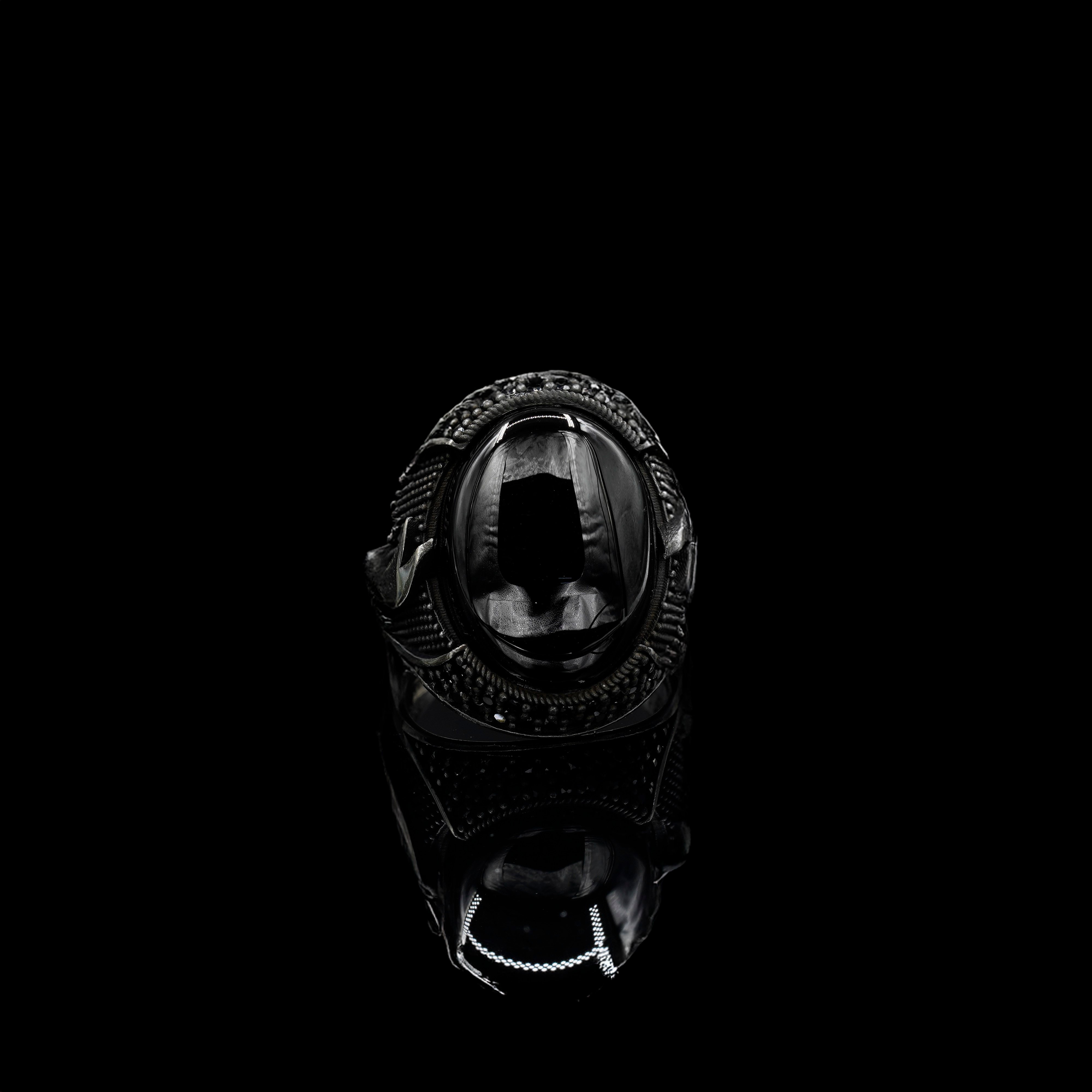 Black Stone Zulfikar Ring