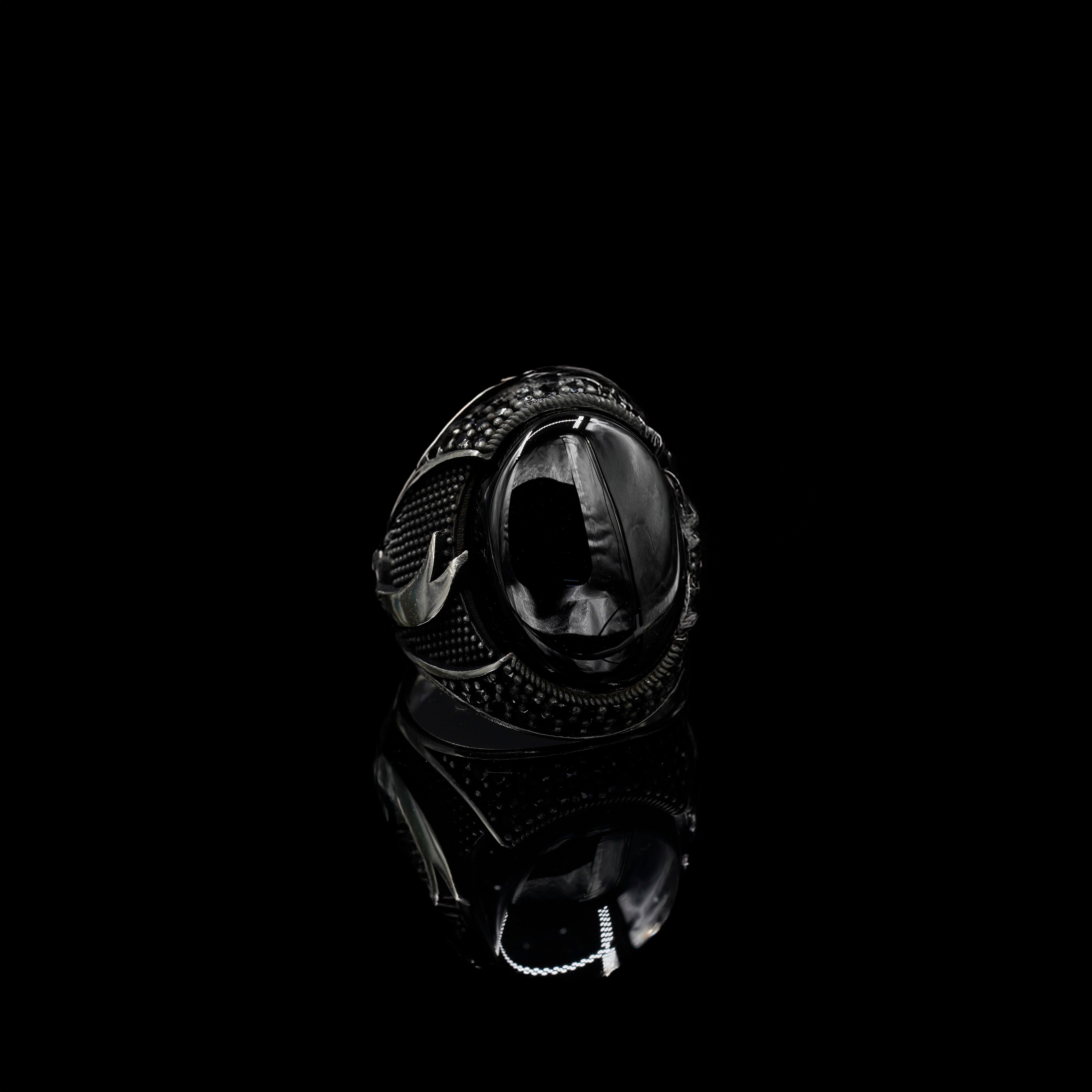 Black Stone Zulfikar Ring