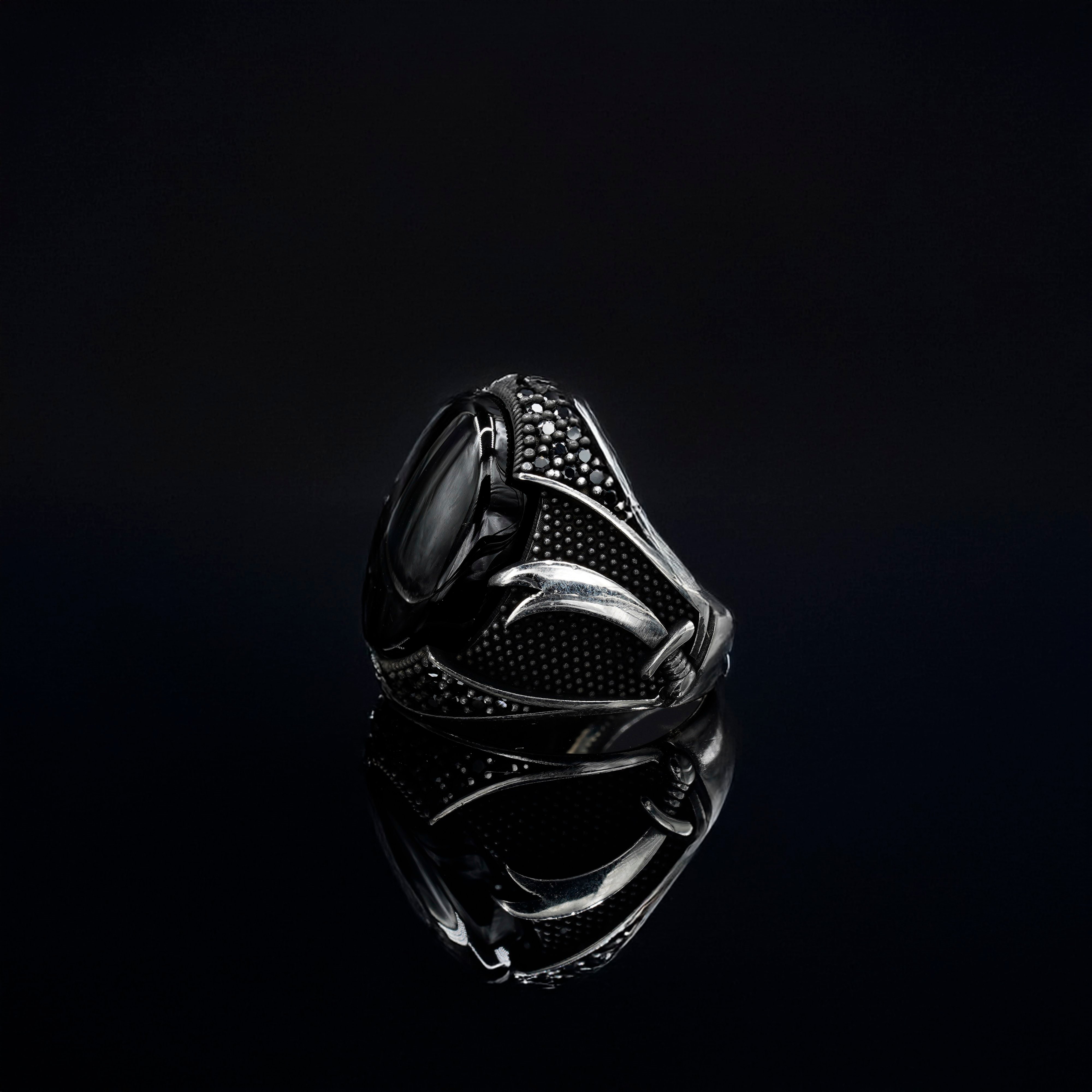 Black Stone Zulfikar Ring