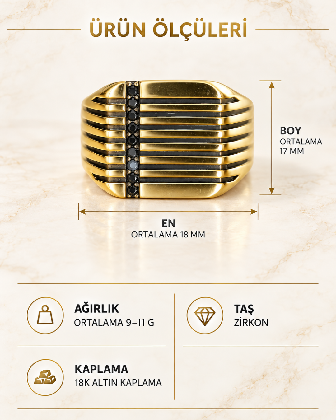 Çizgi İmza Yüzük