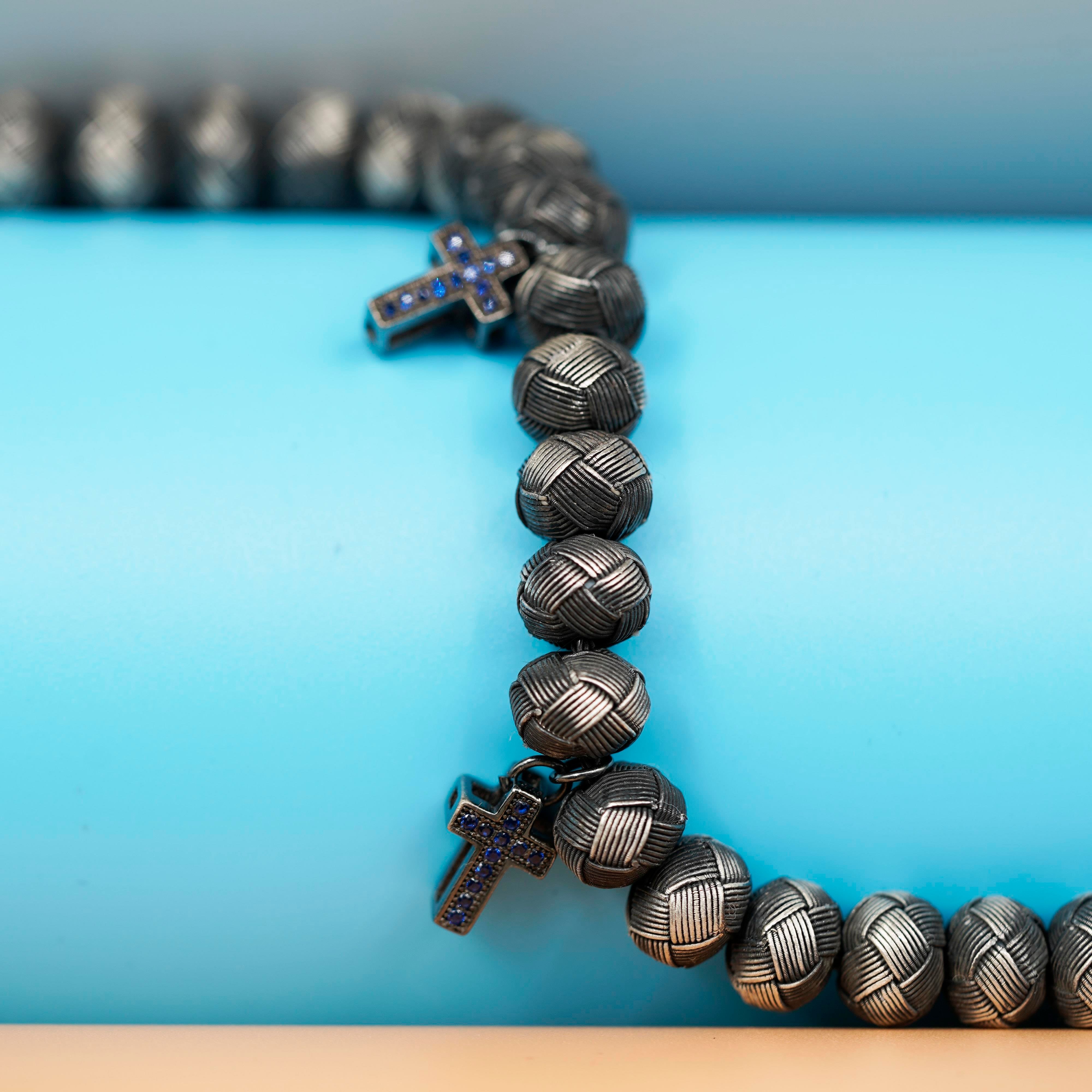 Dark Soul, Blue Cross, Unisex Bracelet