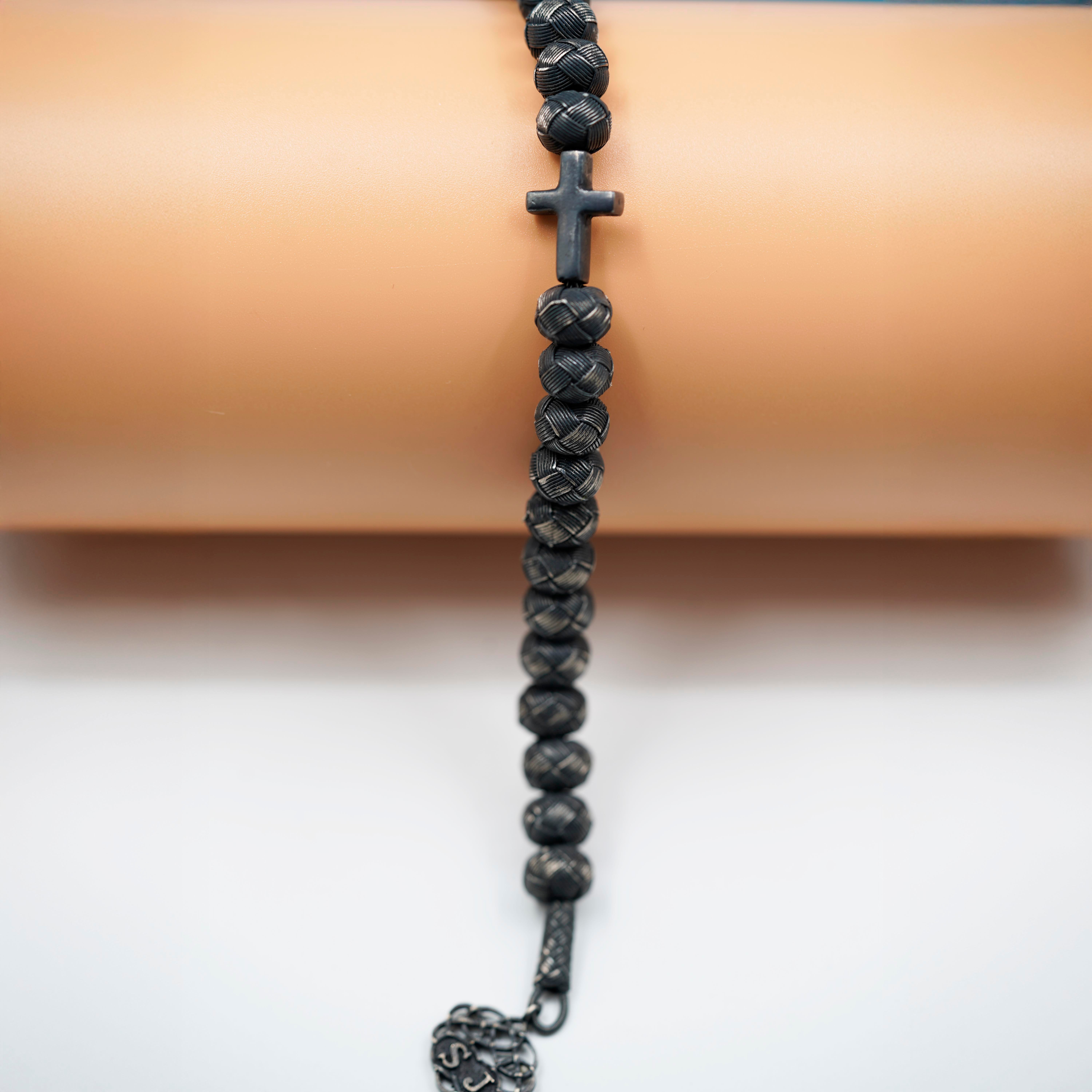 Dark Soul, Dark Single Cross, Unisex Bracelet