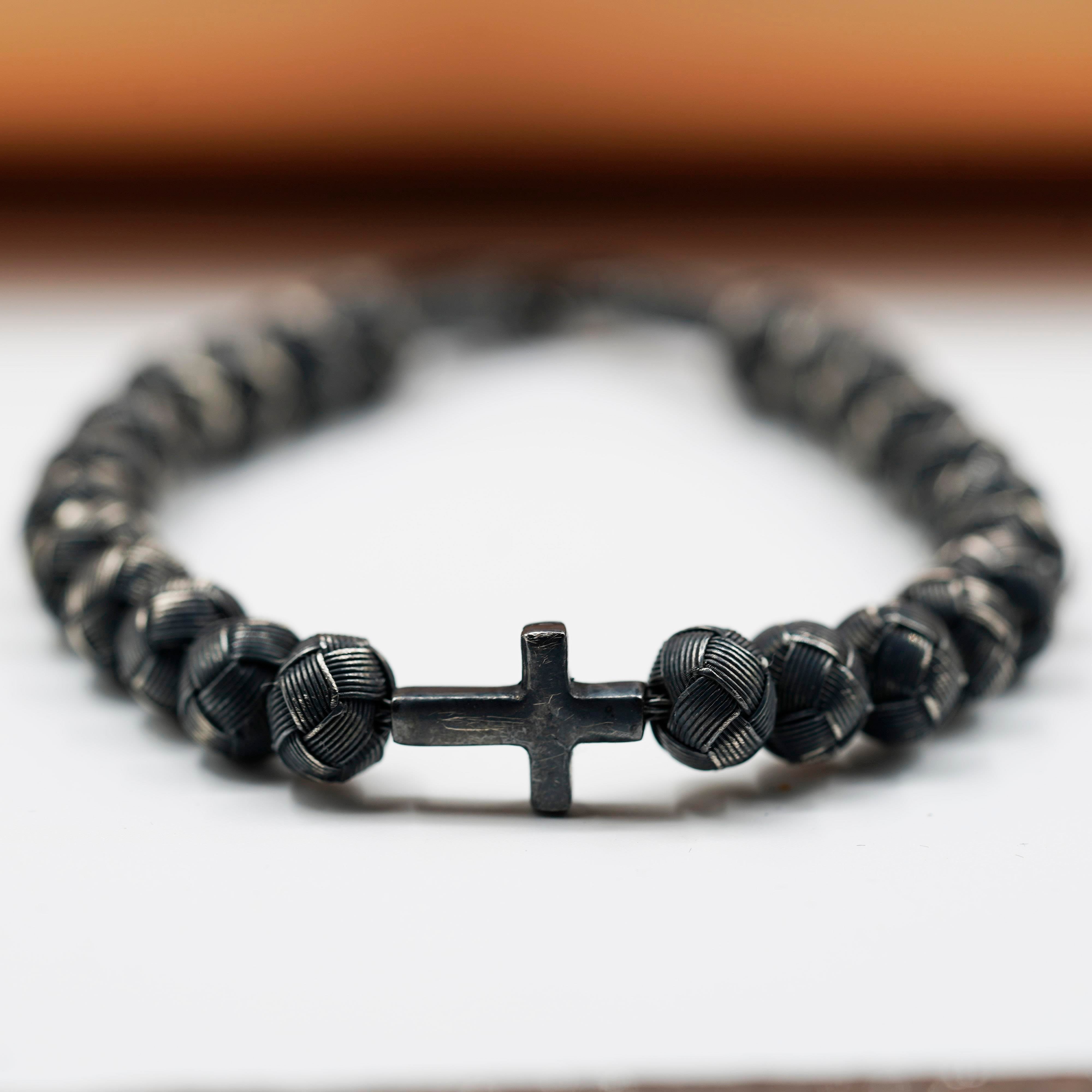 Dark Soul, Dark Single Cross, Unisex Bracelet