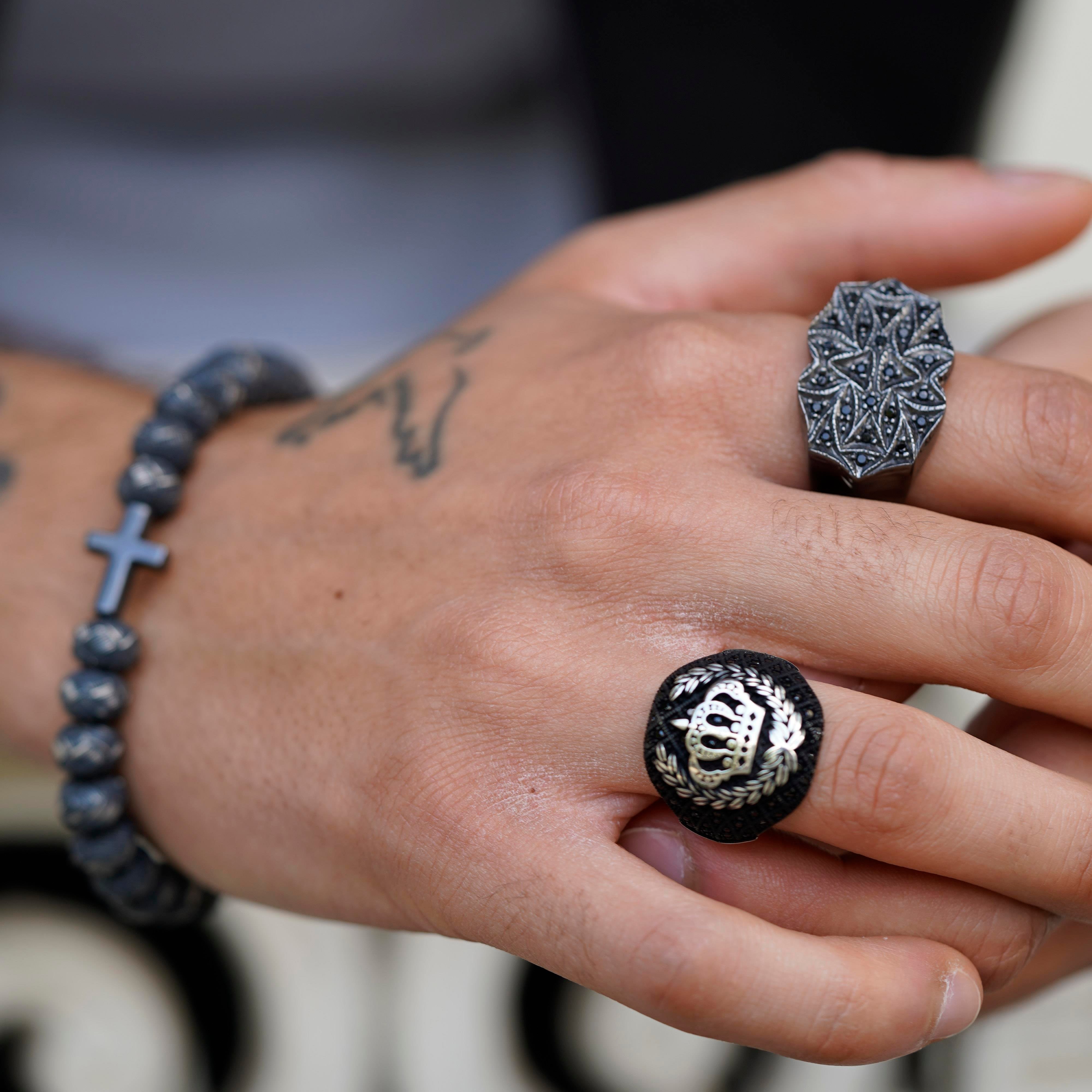 Dark Soul, Dark Single Cross, Unisex Bracelet