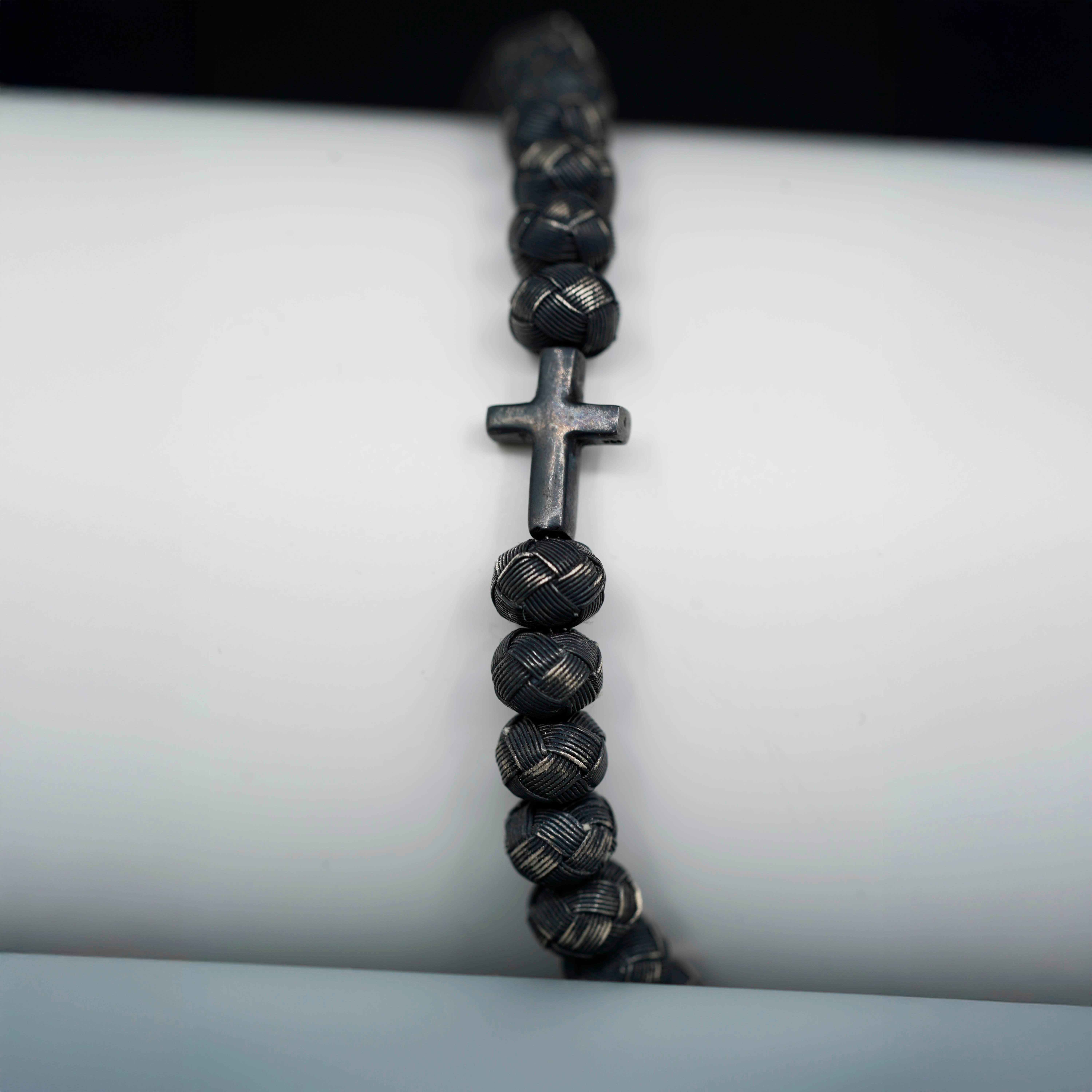 Dark Soul, Dark Single Cross, Unisex Bracelet