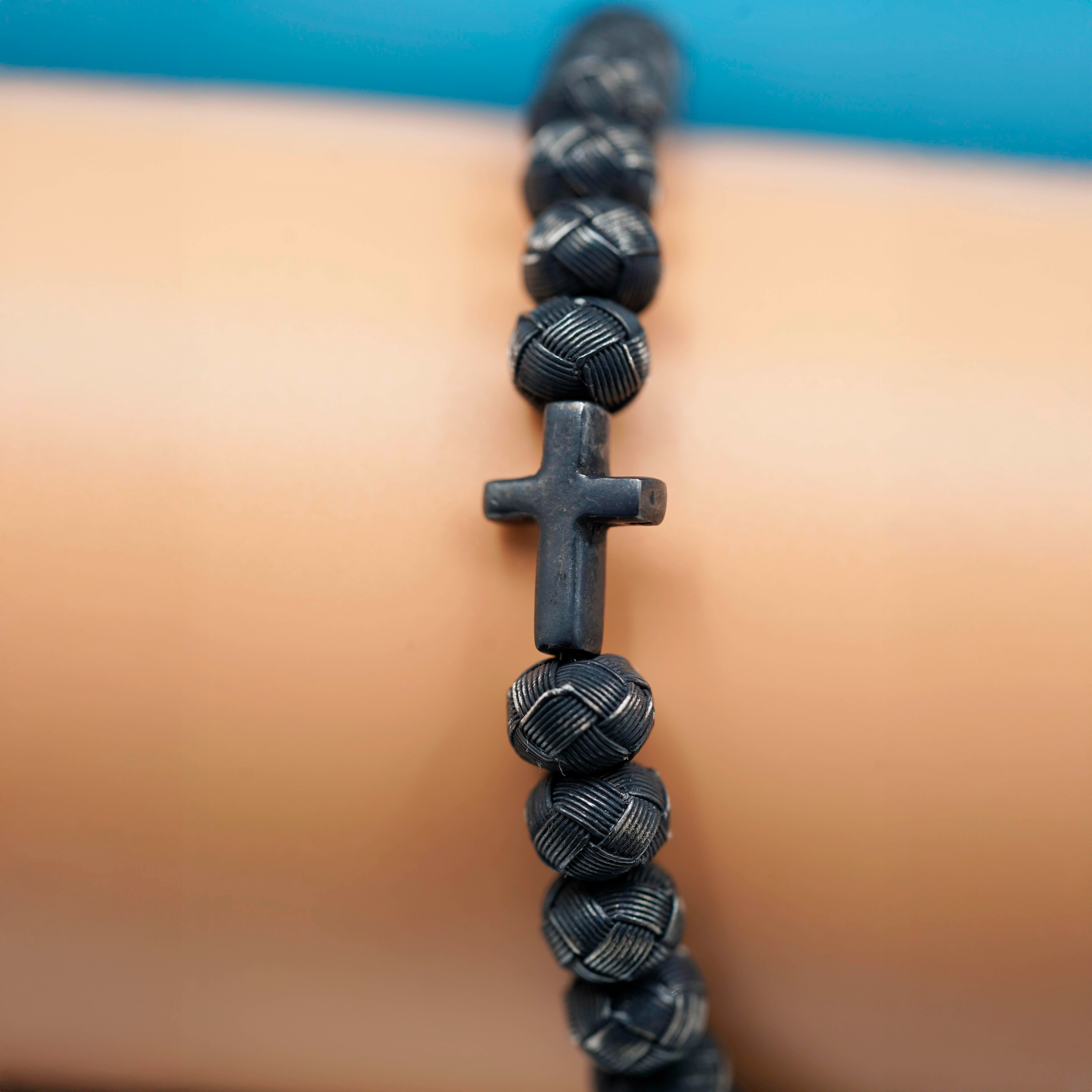 Dark Soul, Dark Single Cross, Unisex Bracelet