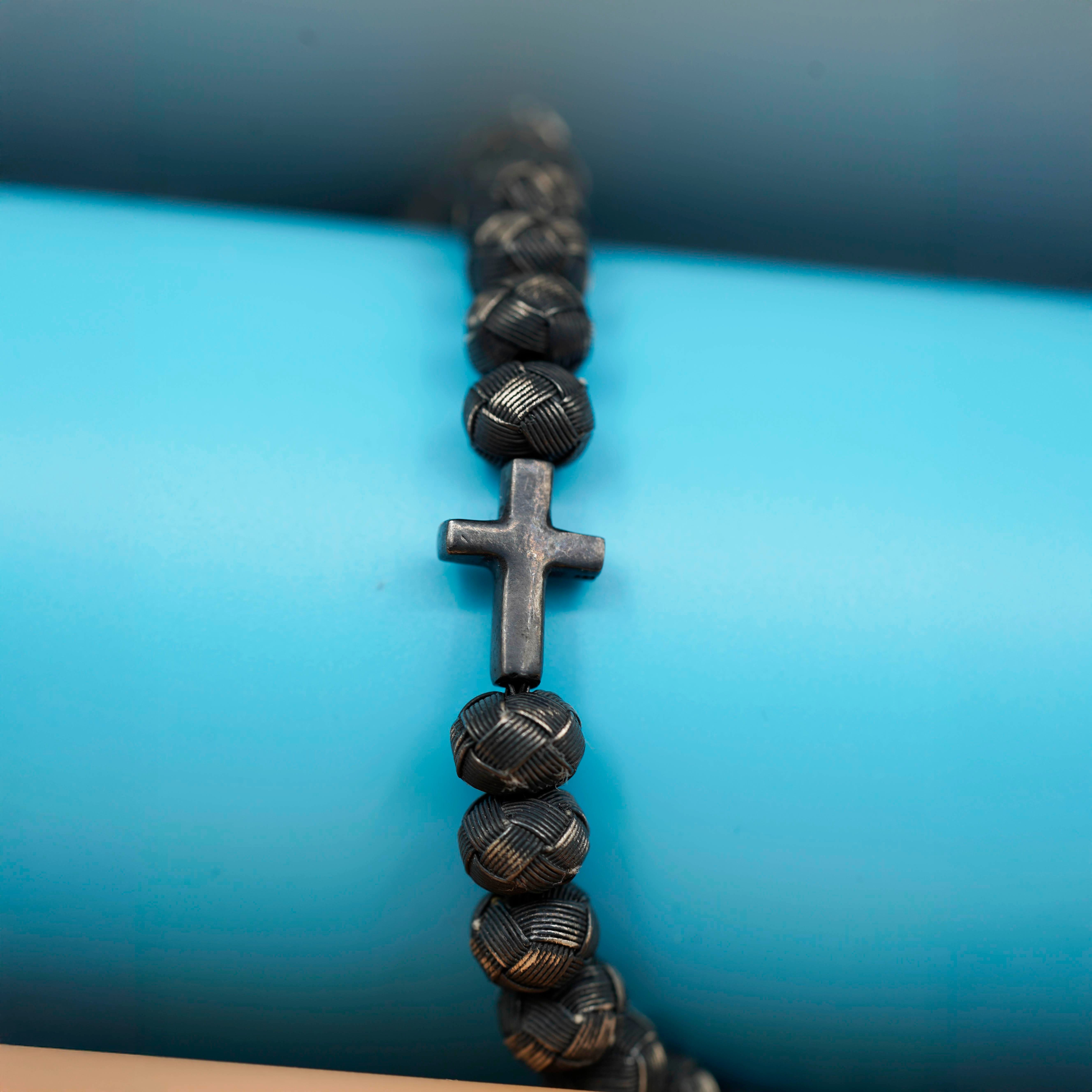 Dark Soul, Dark Single Cross, Unisex Bracelet