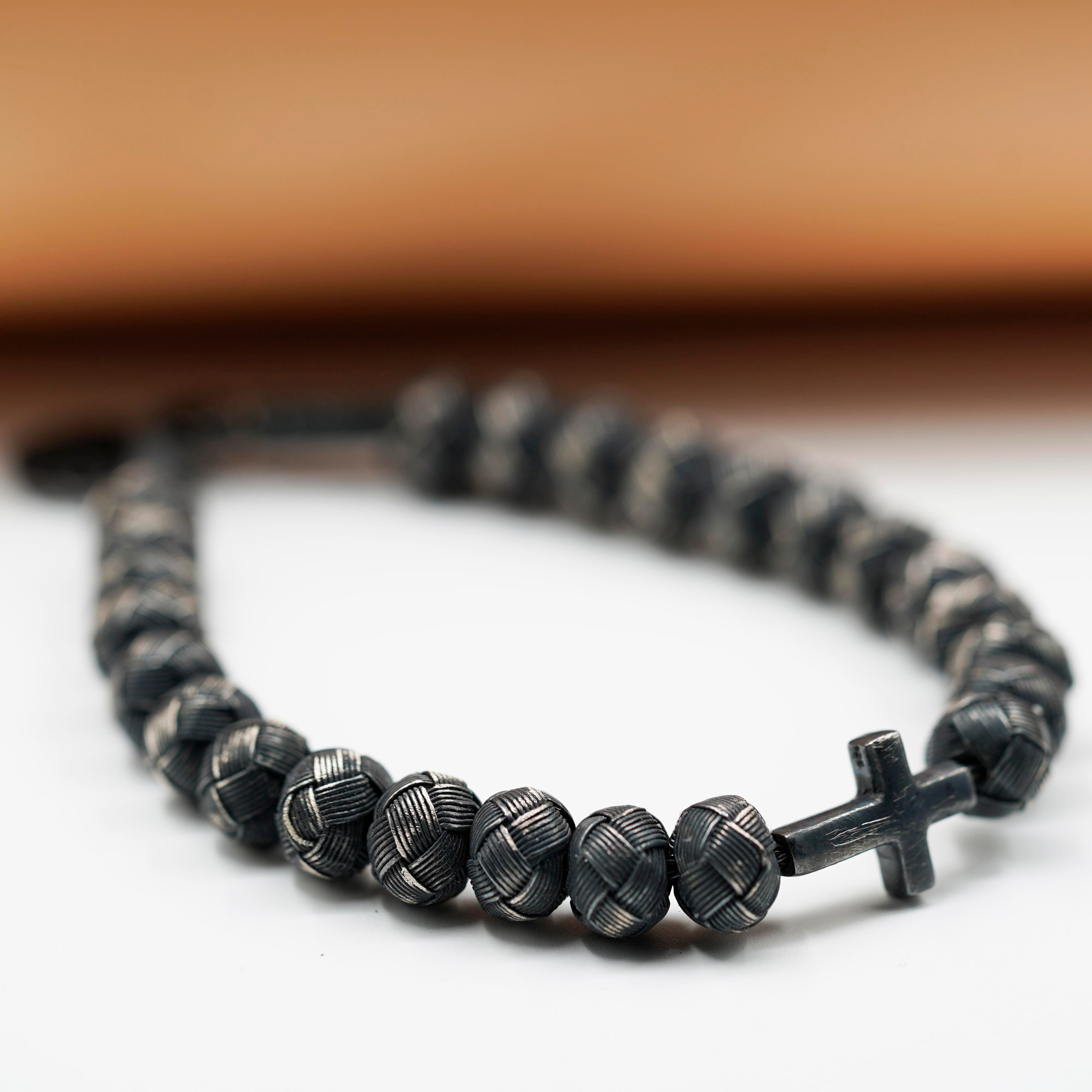 Dark Soul, Dark Single Cross, Unisex Bracelet