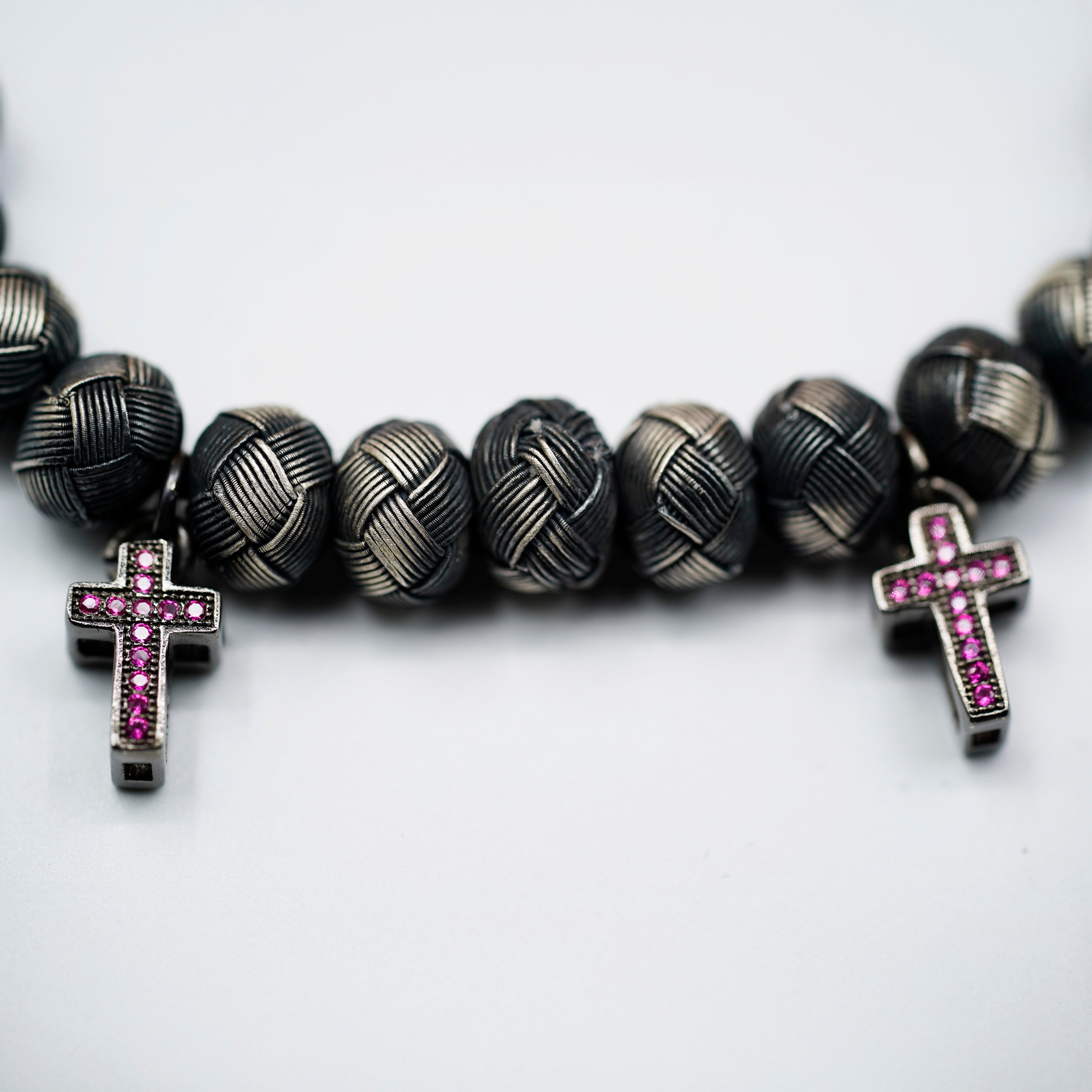 Dark Soul, Pink Cross, Unisex Bracelet