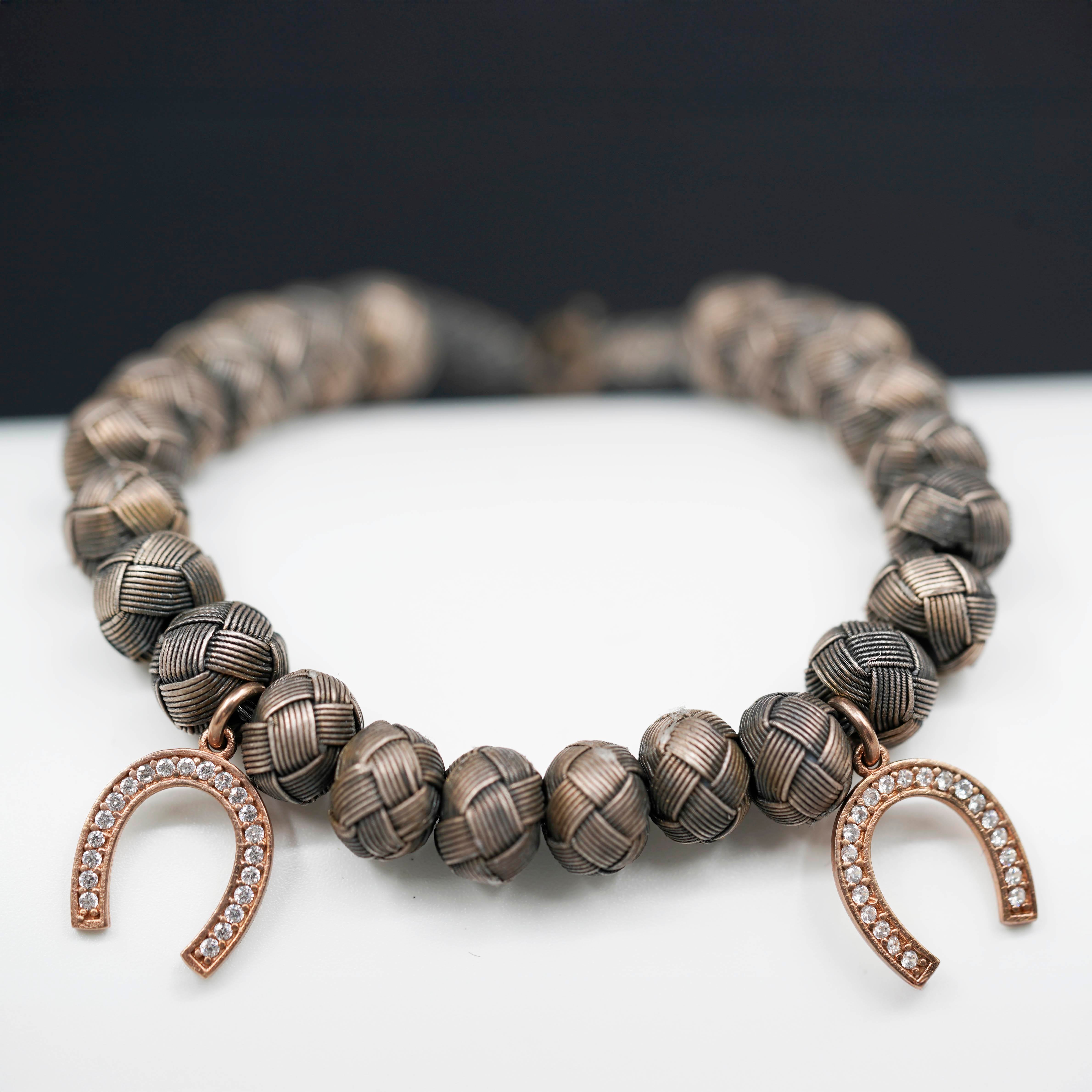 Dark Soul, Rose Horseshoe, Unisex Bracelet