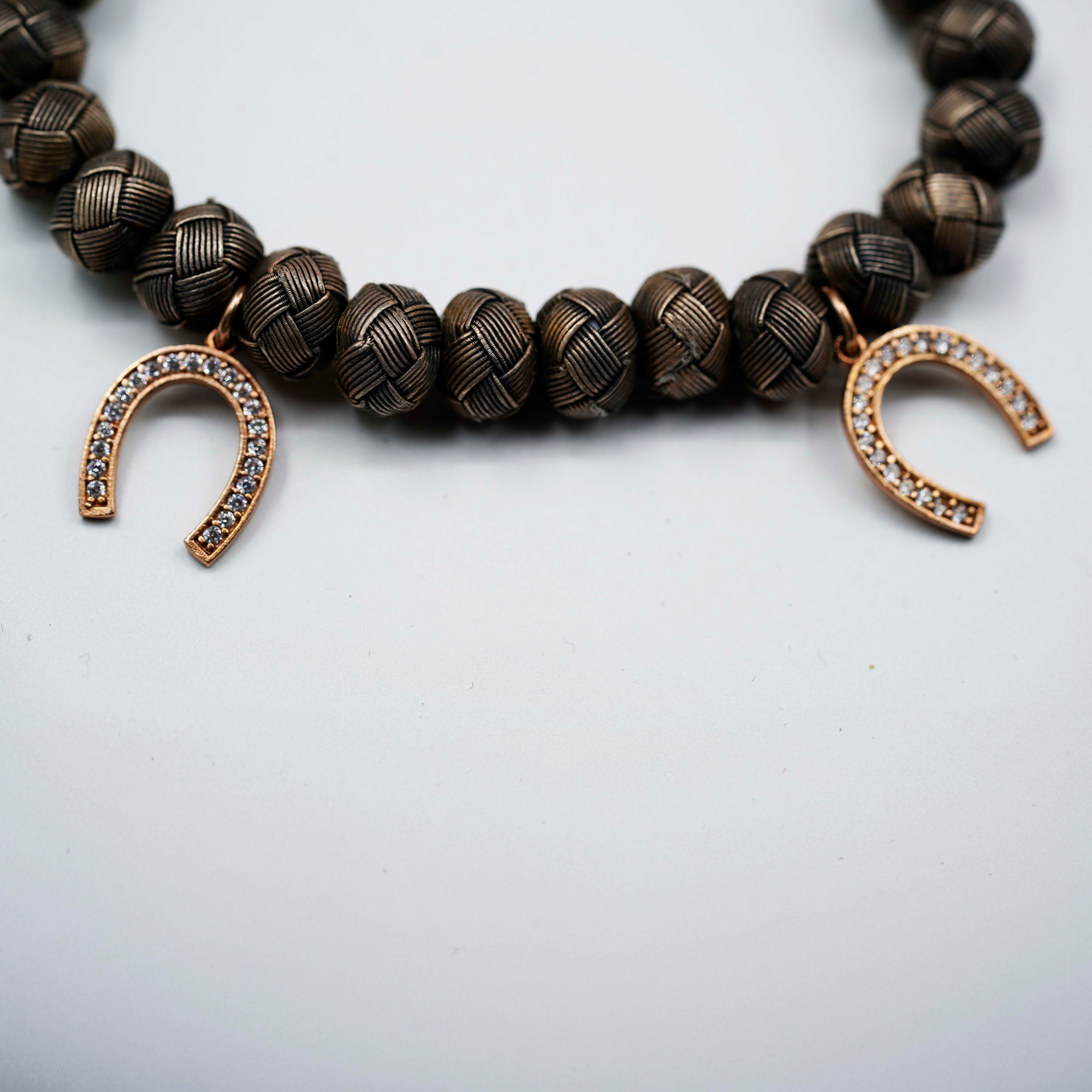 Dark Soul, Rose Horseshoe, Unisex Bracelet