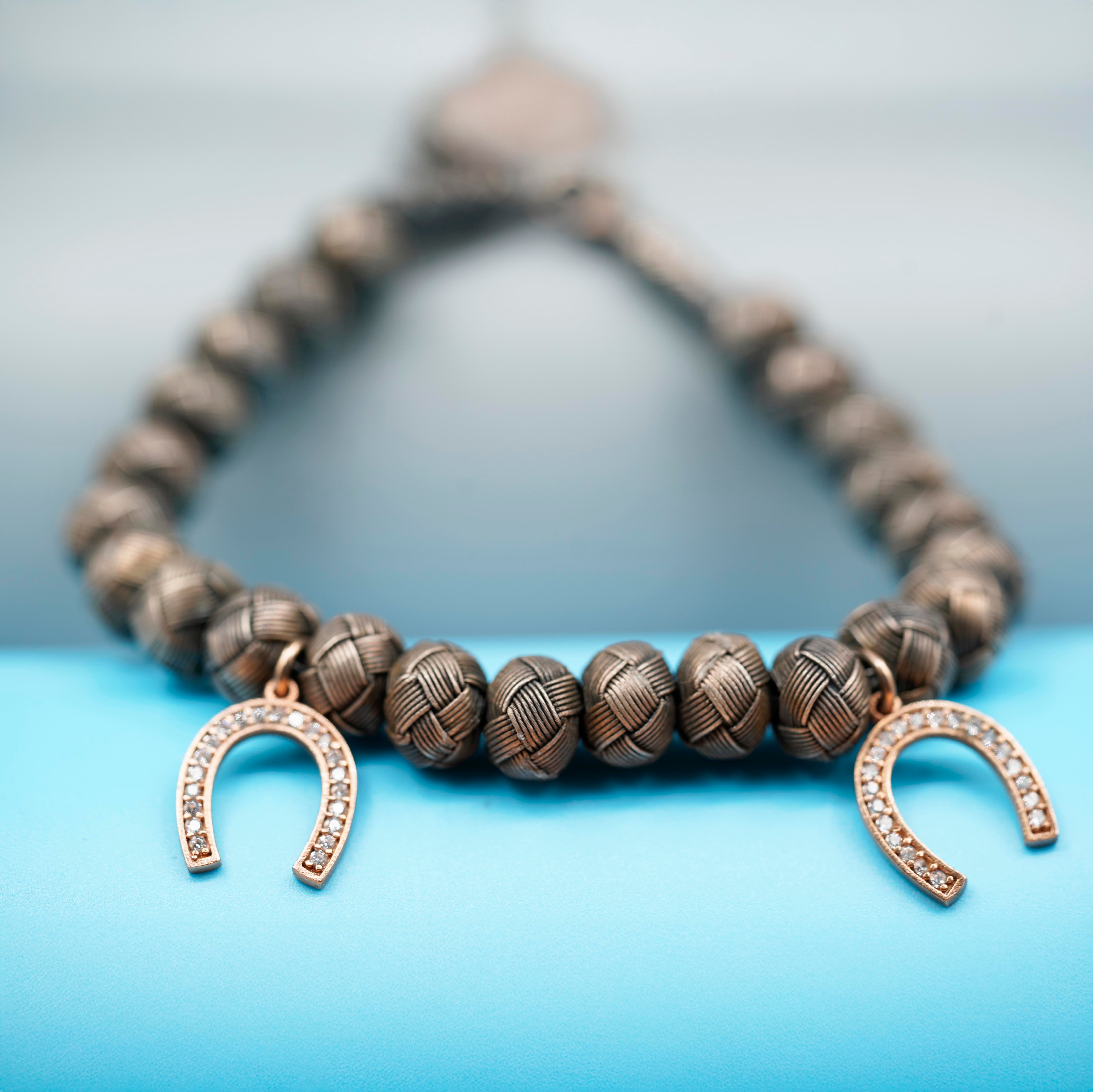 Dark Soul, Rose Horseshoe, Unisex Bracelet