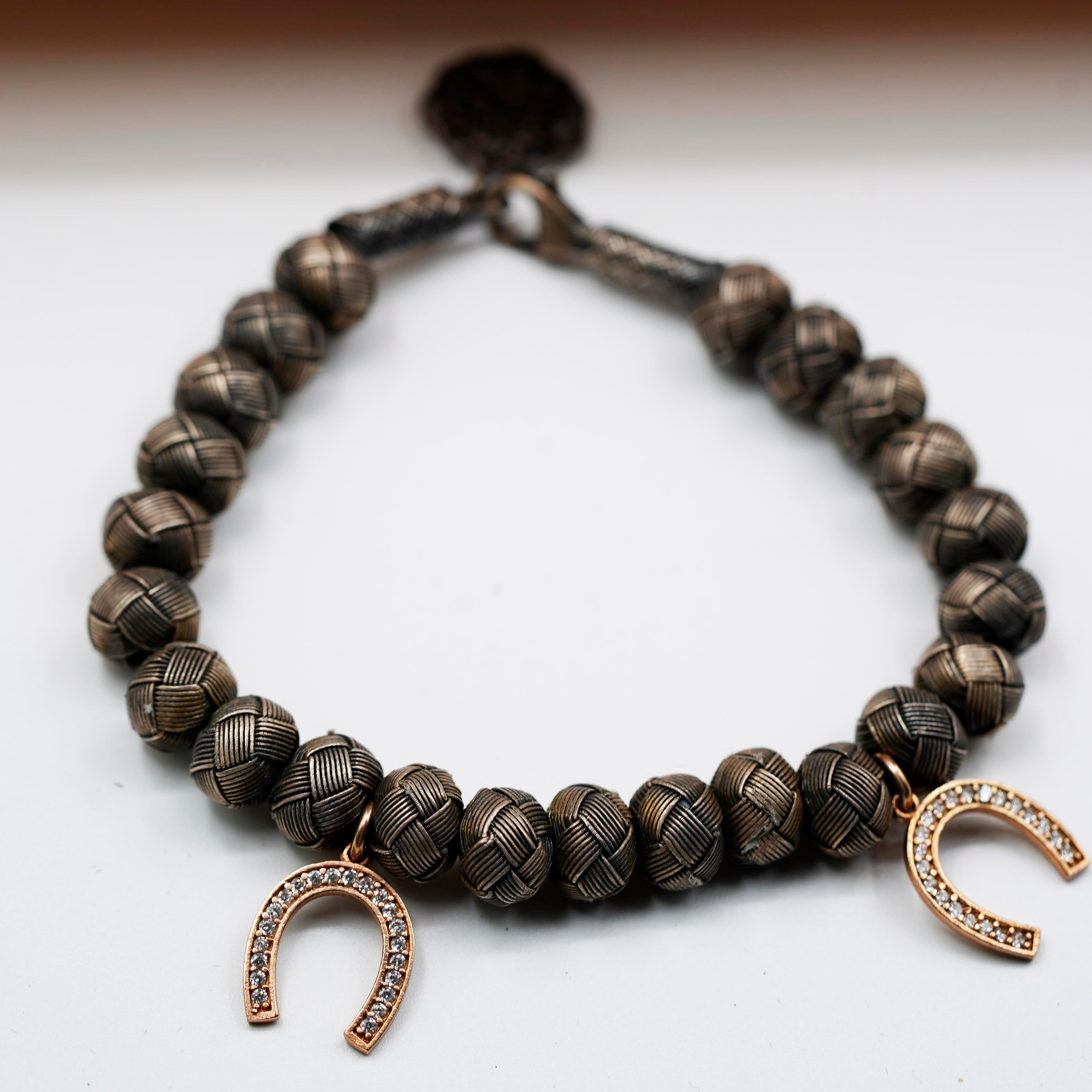 Dark Soul, Rose Horseshoe, Unisex Bracelet