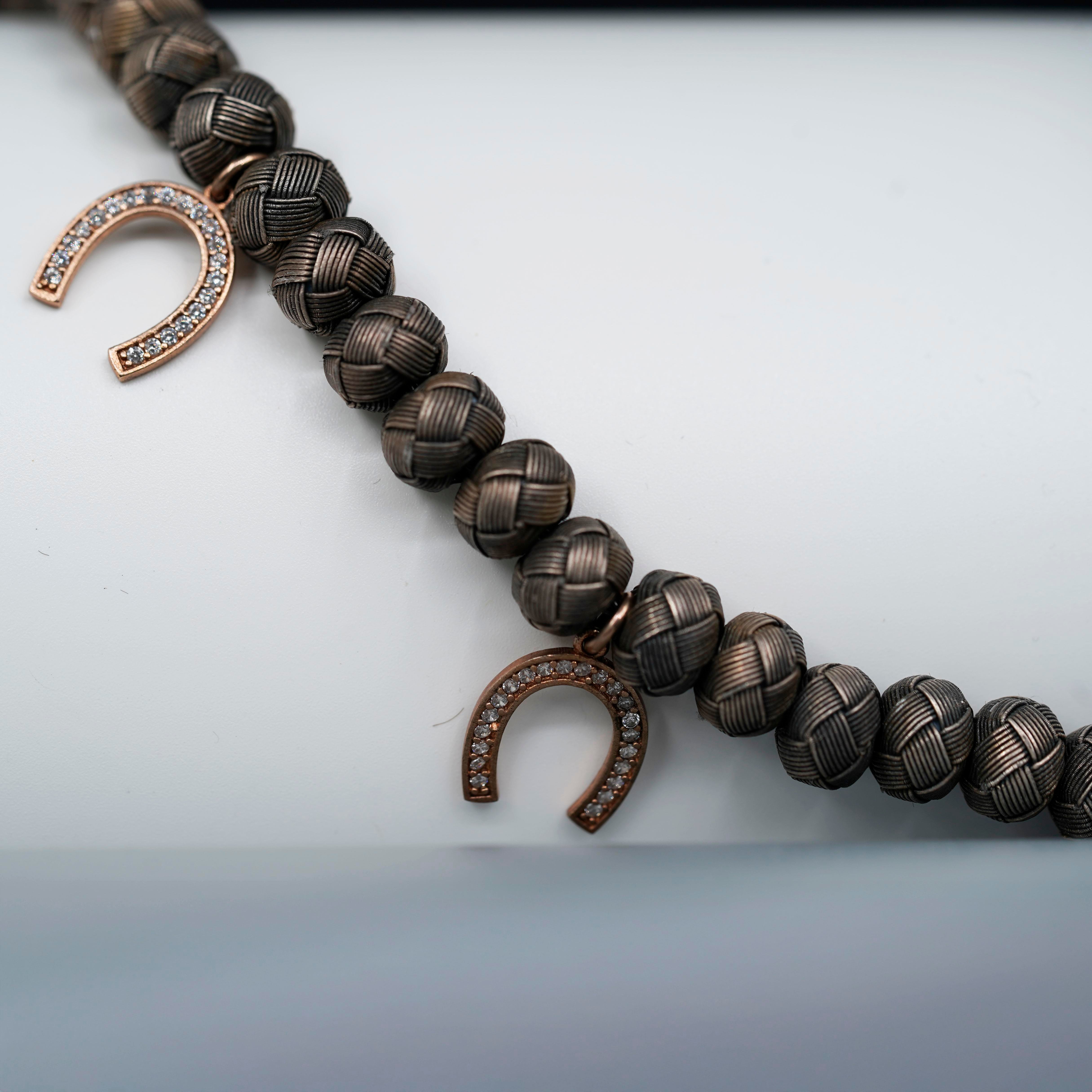 Dark Soul, Rose Horseshoe, Unisex Bracelet