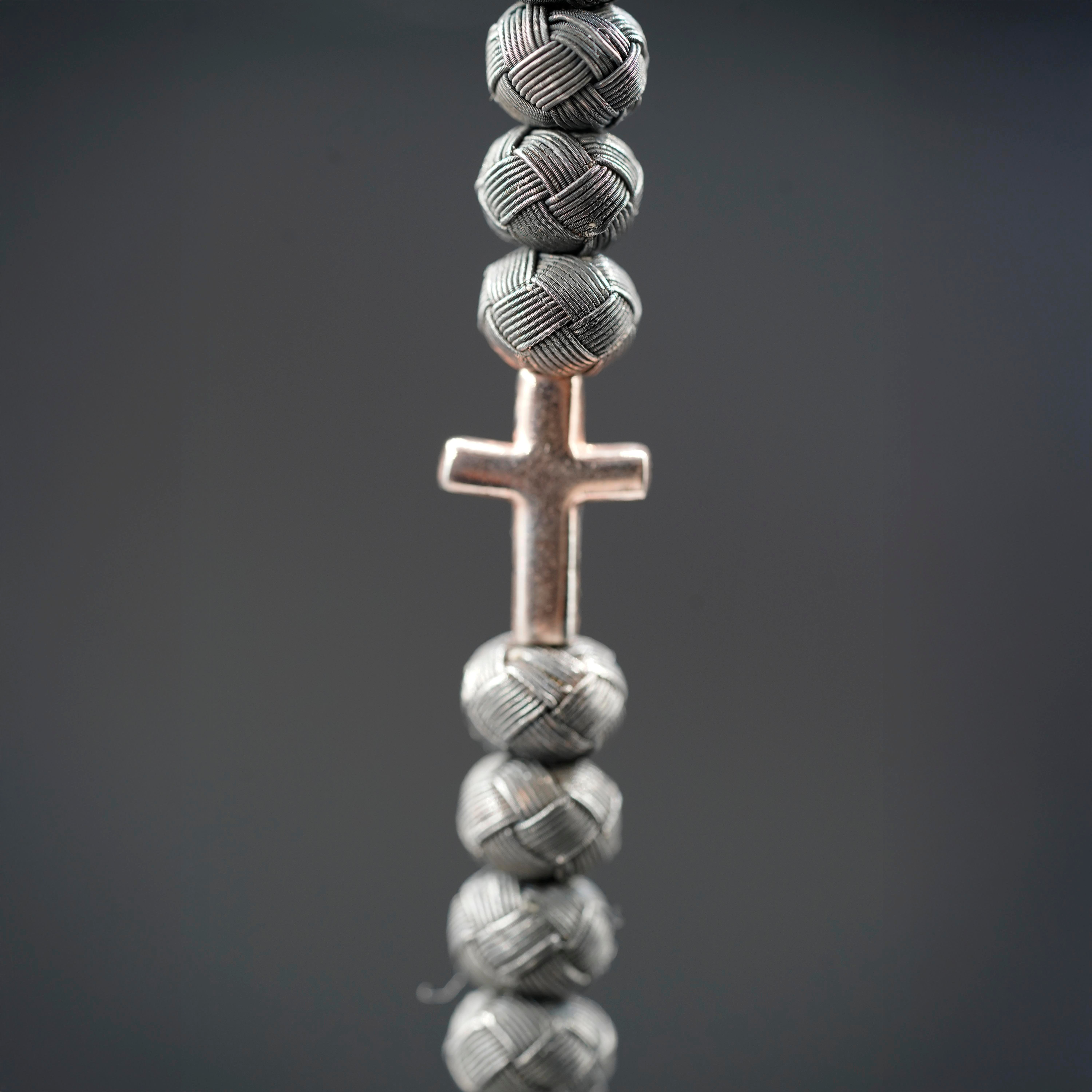 Dark Soul, Rose Single Cross, Unisex Bracelet