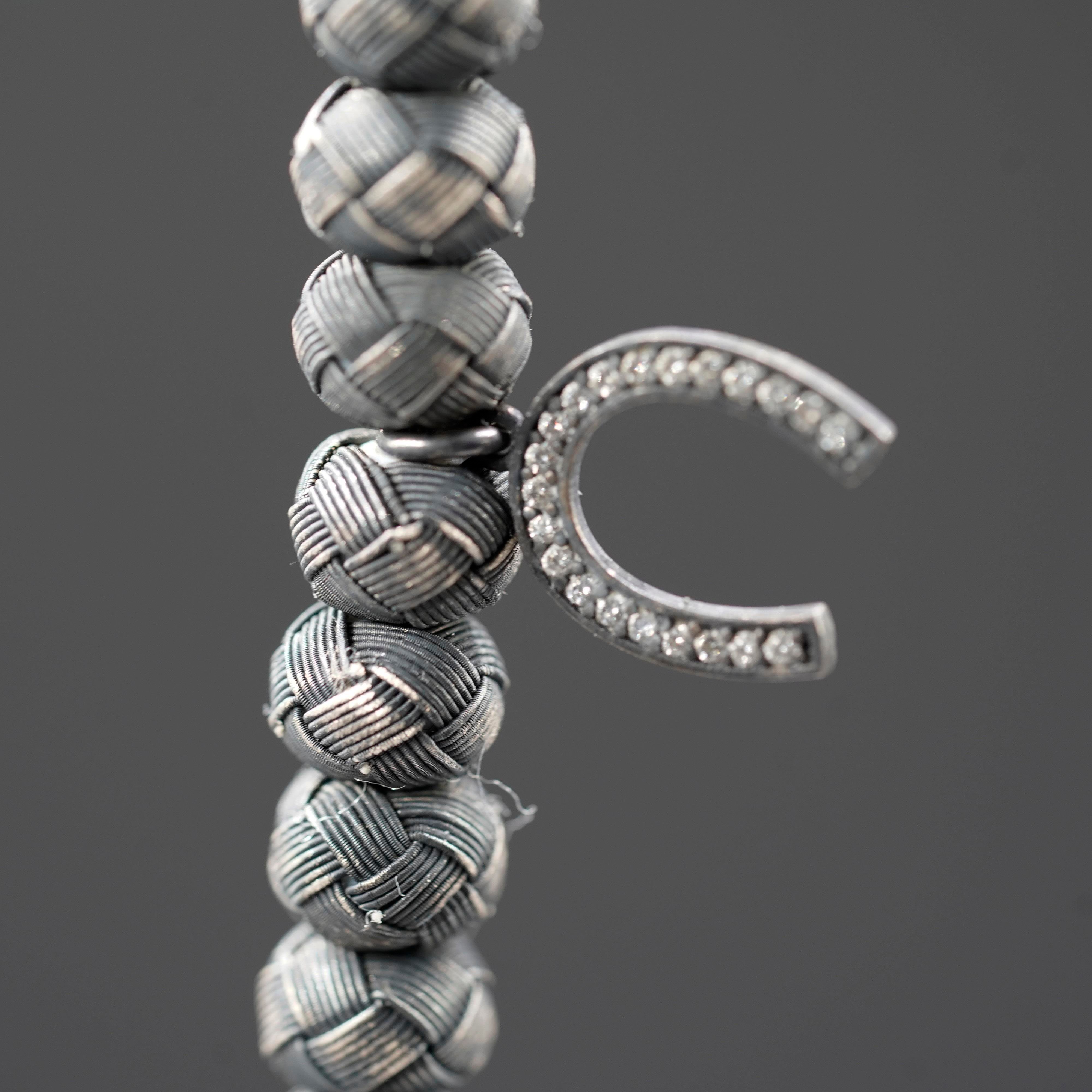 Dark Soul, White Horseshoe, Unisex Bracelet