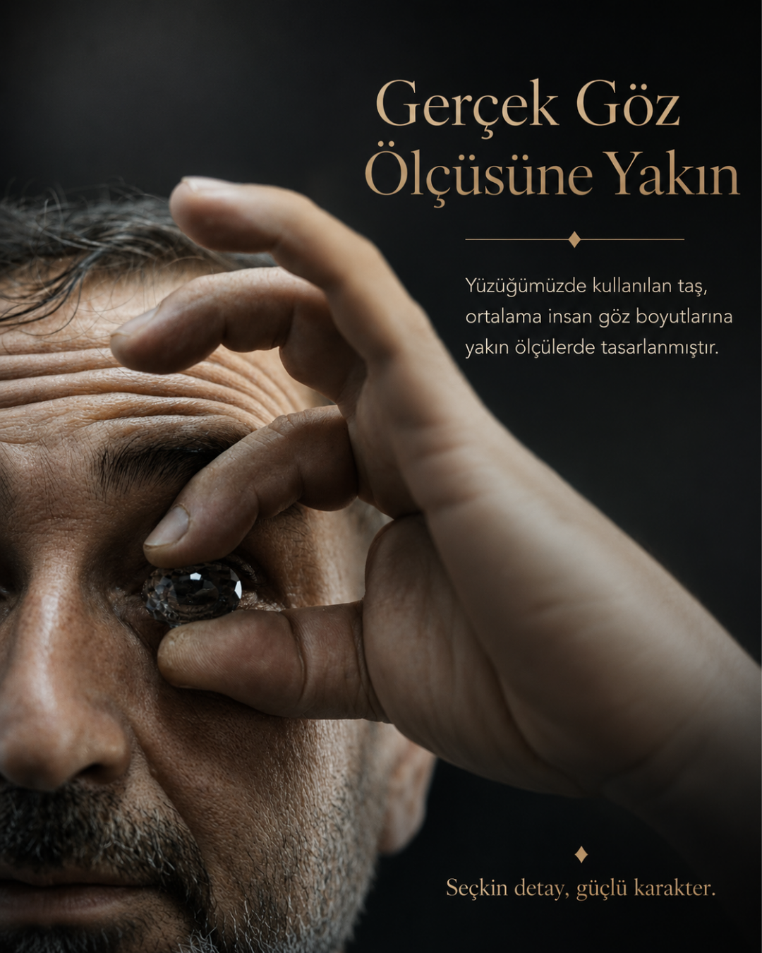 Göz Motifli Özel Tasarım Gümüş Erkek Yüzük