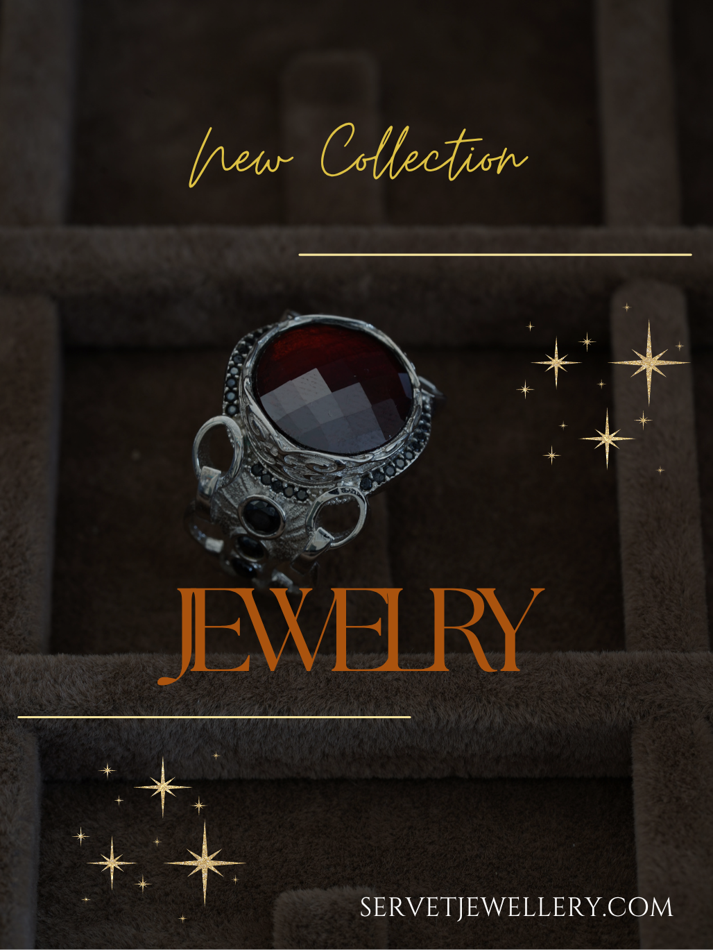 Kızıl Aura Gümüş Yüzük