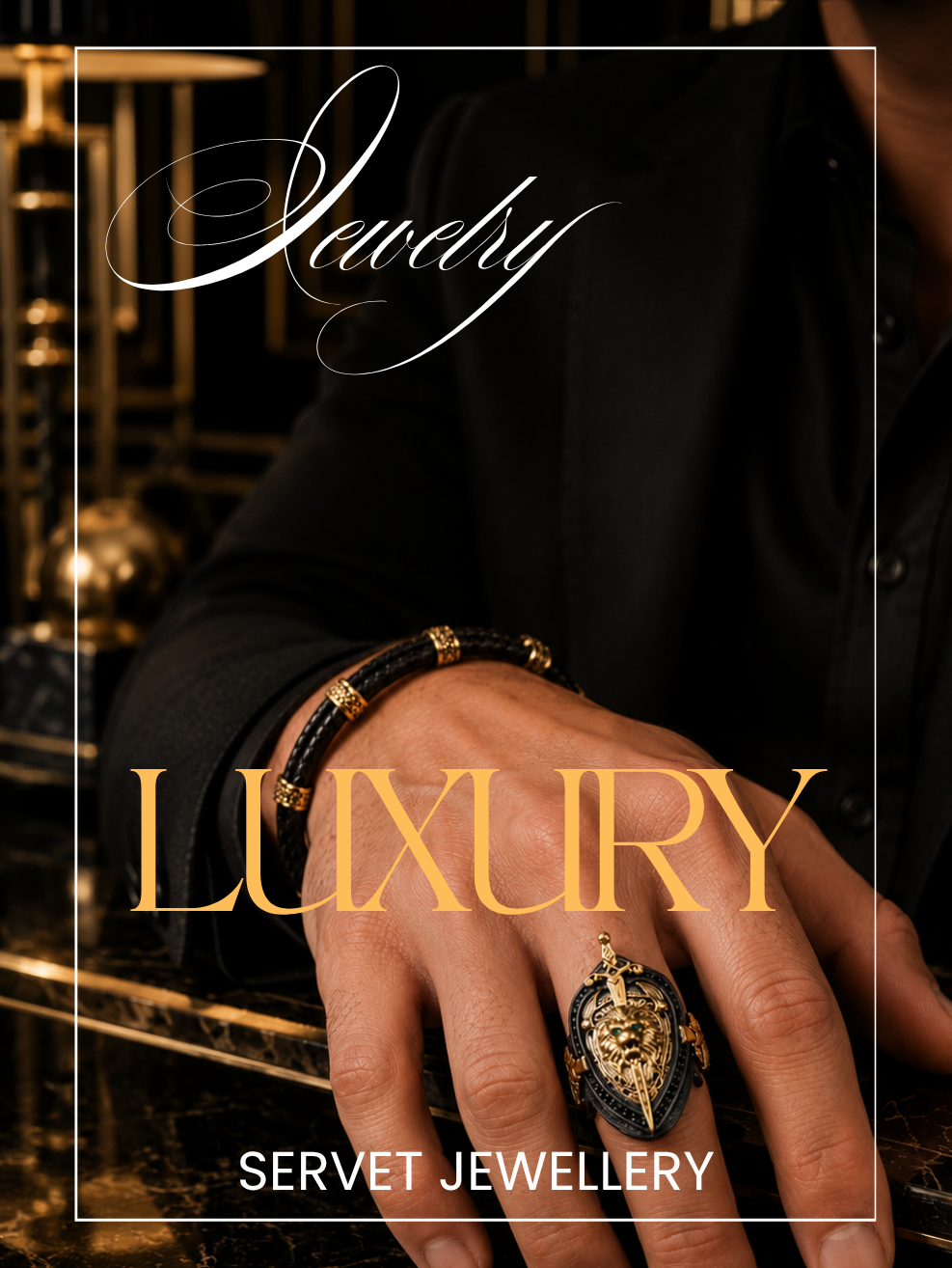 Luxury Green Eye Lion Ring