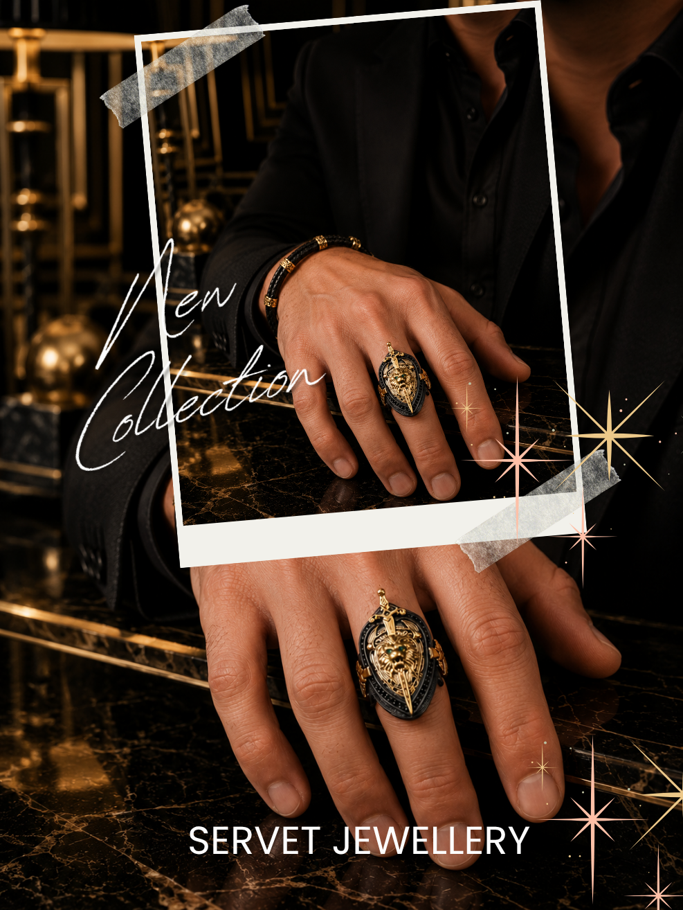 Luxury Green Eye Lion Ring