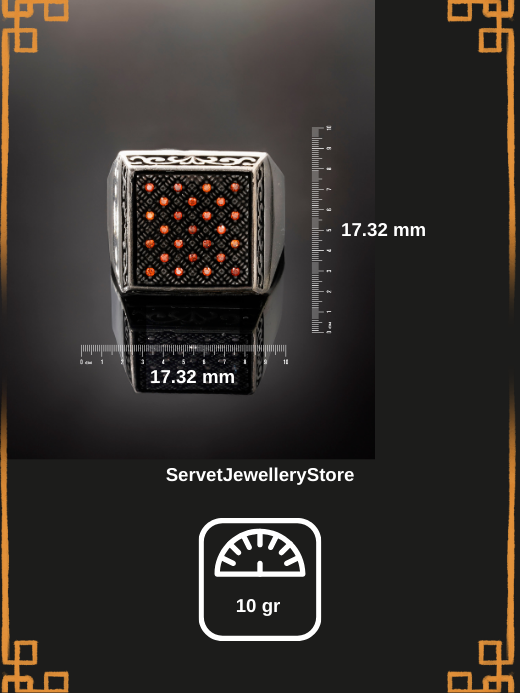 Luxury Orange Stone Ring